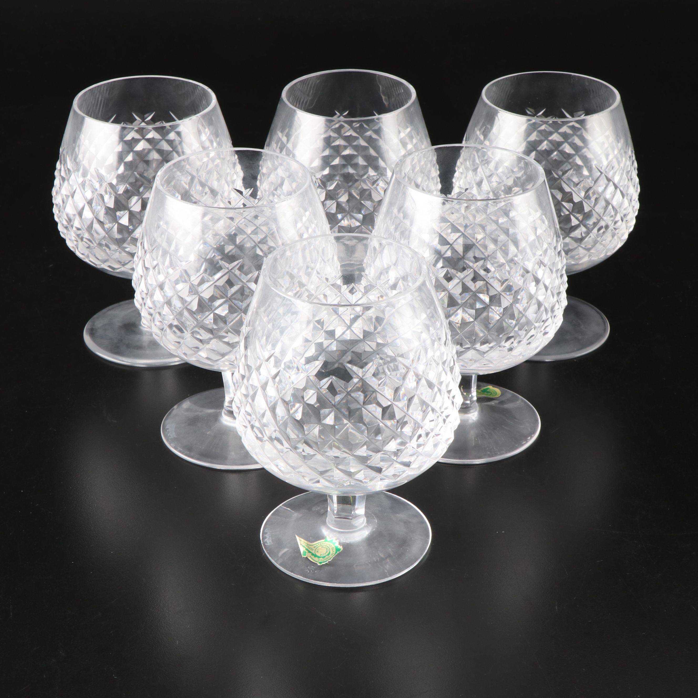 Waterford Crystal "Alana" Brandy Glasses and Decanter