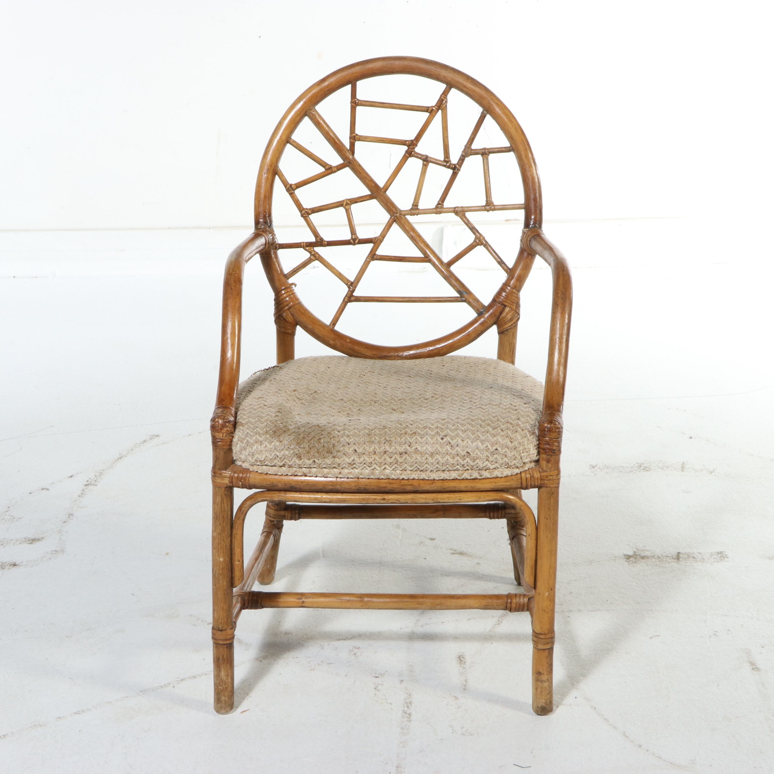 Set of Four Rattan Armchairs