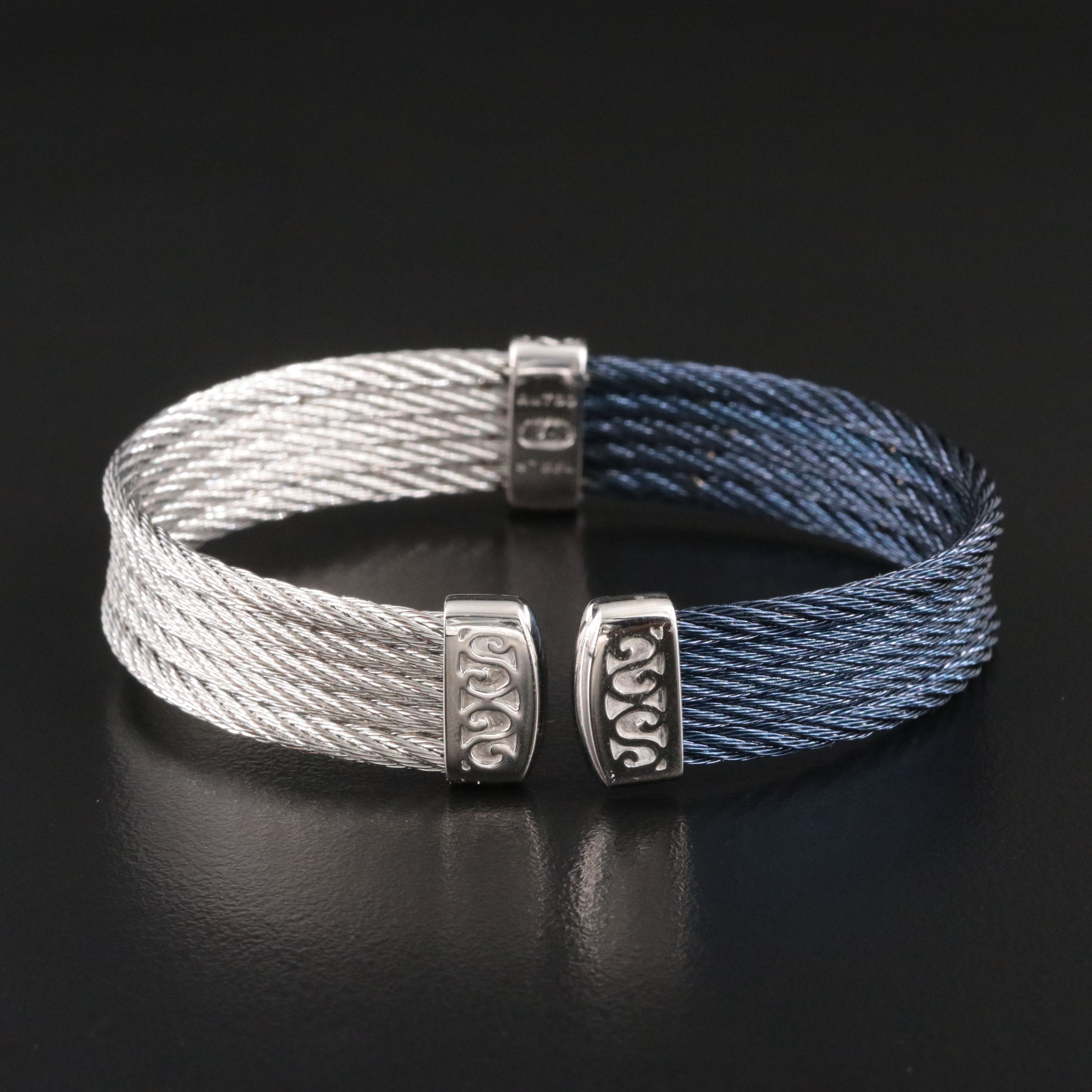 Alor Stainless Steel Cuff with 18K Diamond Accent