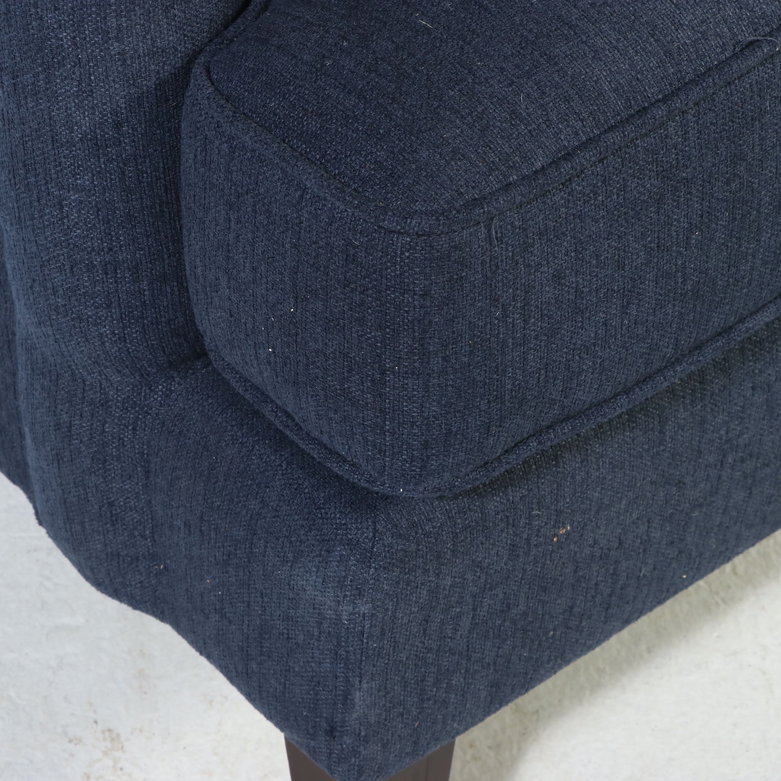 Contemporary Pier 1 Navy Blue Upholstered Armchair