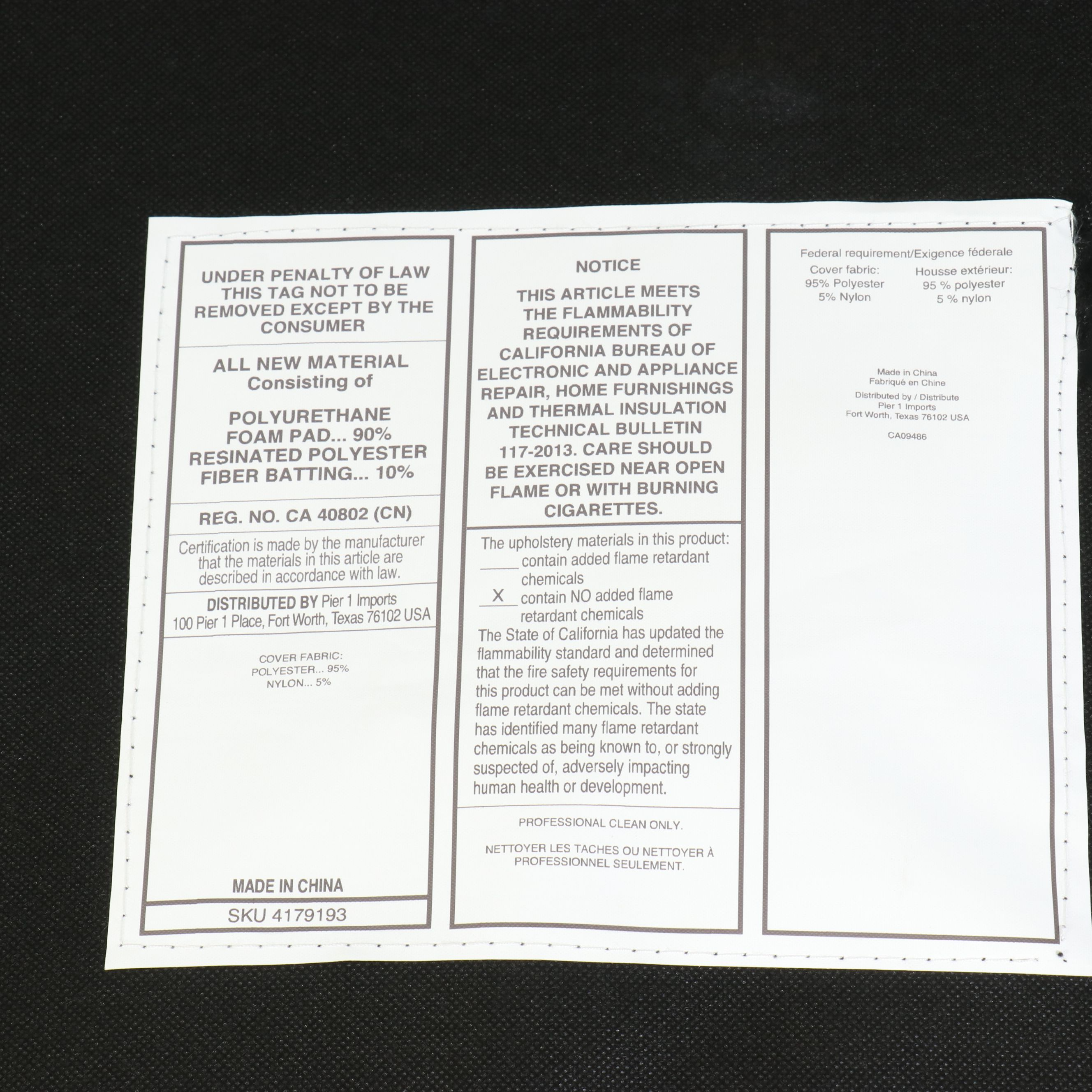 Contemporary Pier 1 Navy Blue Upholstered Armchair