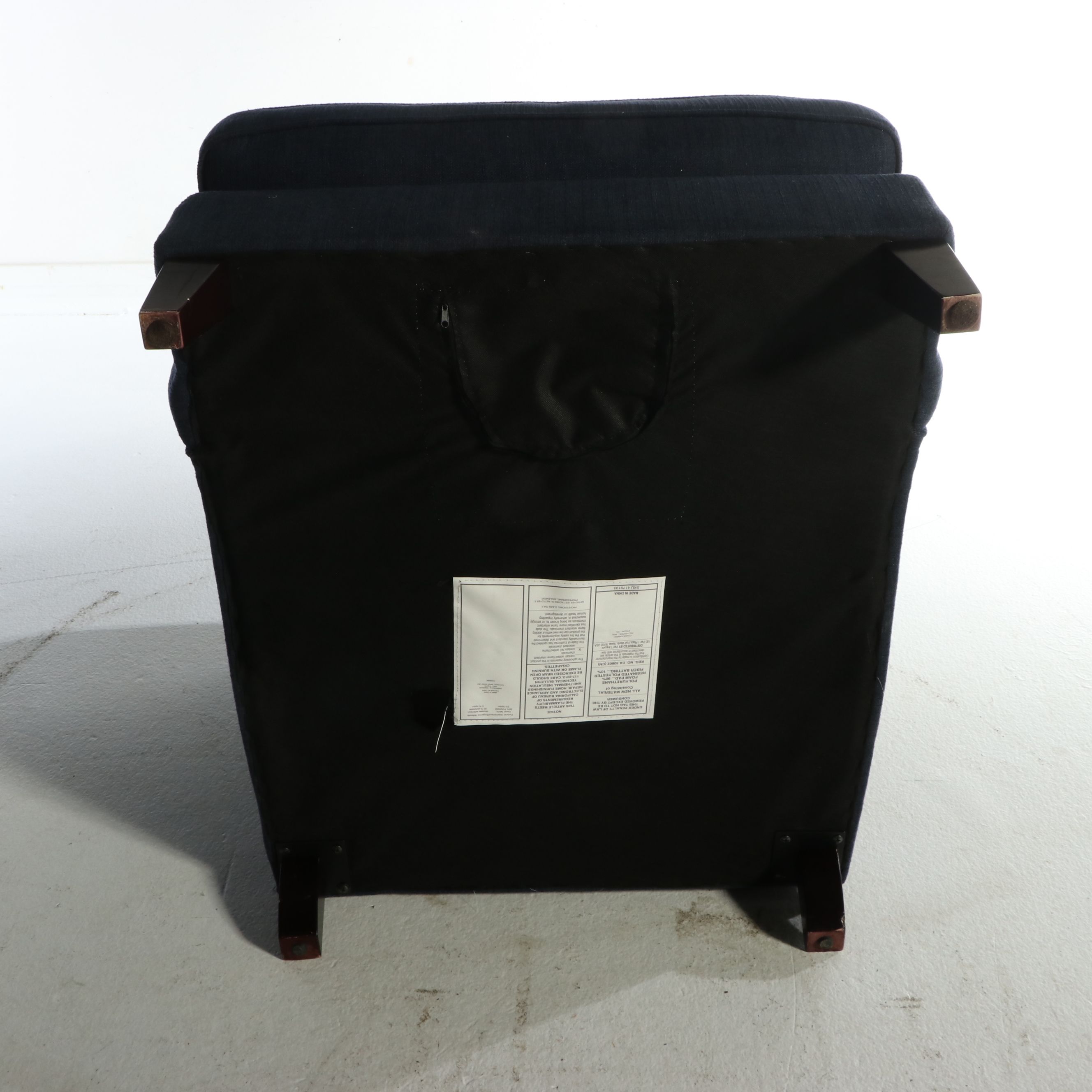 Contemporary Pier 1 Navy Blue Upholstered Armchair