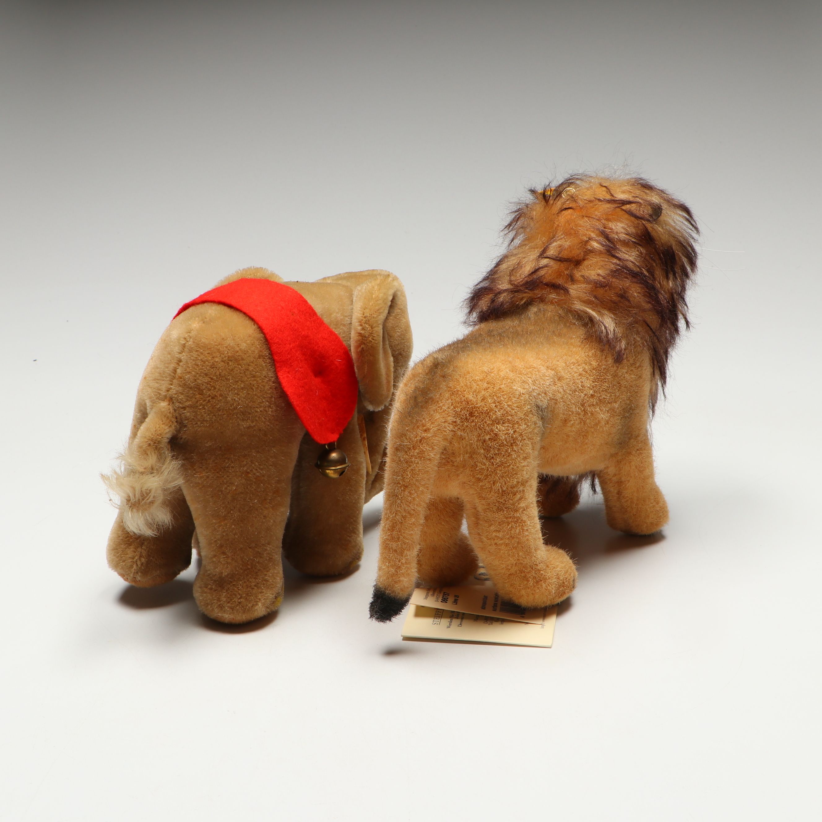 Steiff "Löwe" and Elephant Stuffed Animal Toys