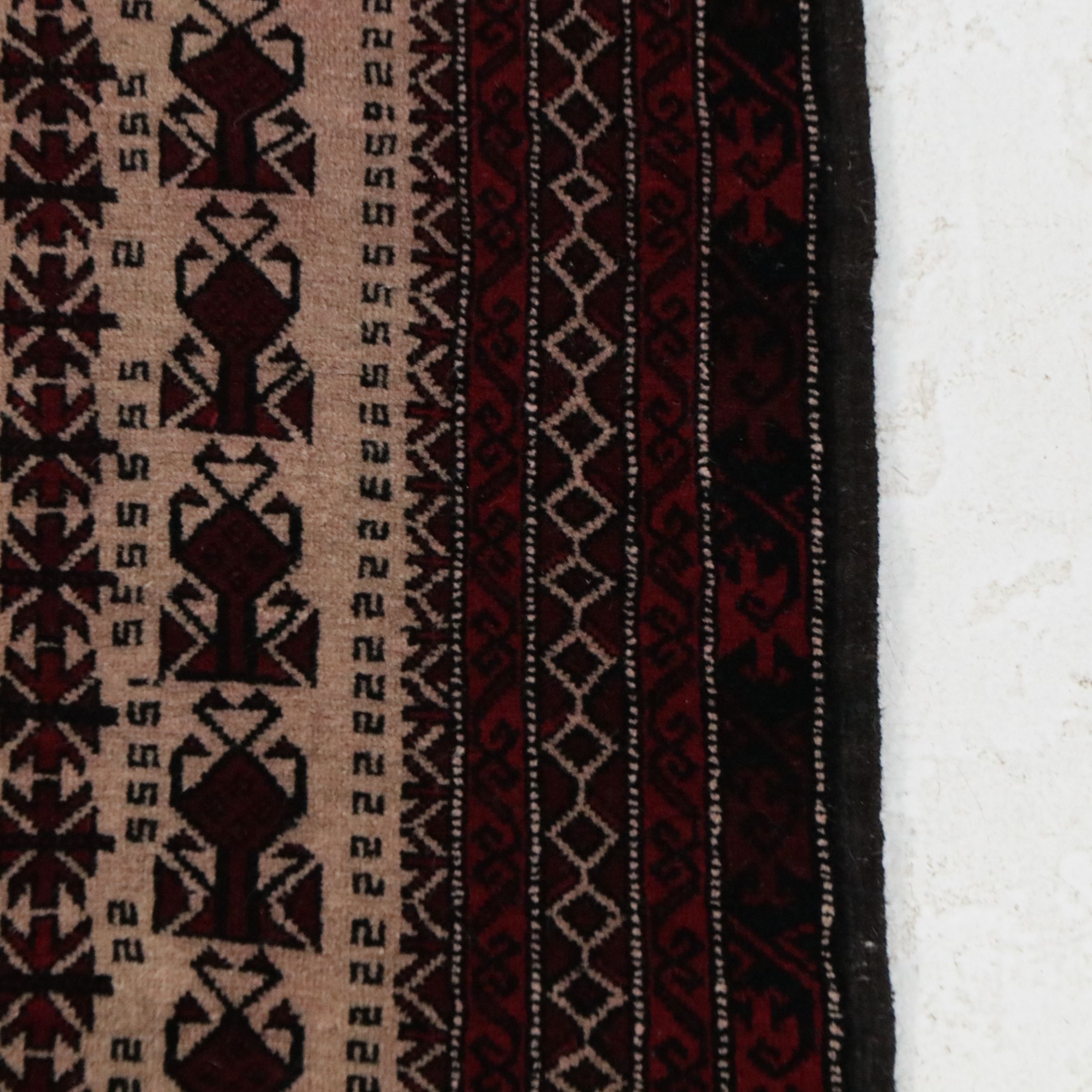 2'8 x 4'9 Hand-Knotted Afghan Baluch Prayer Rug