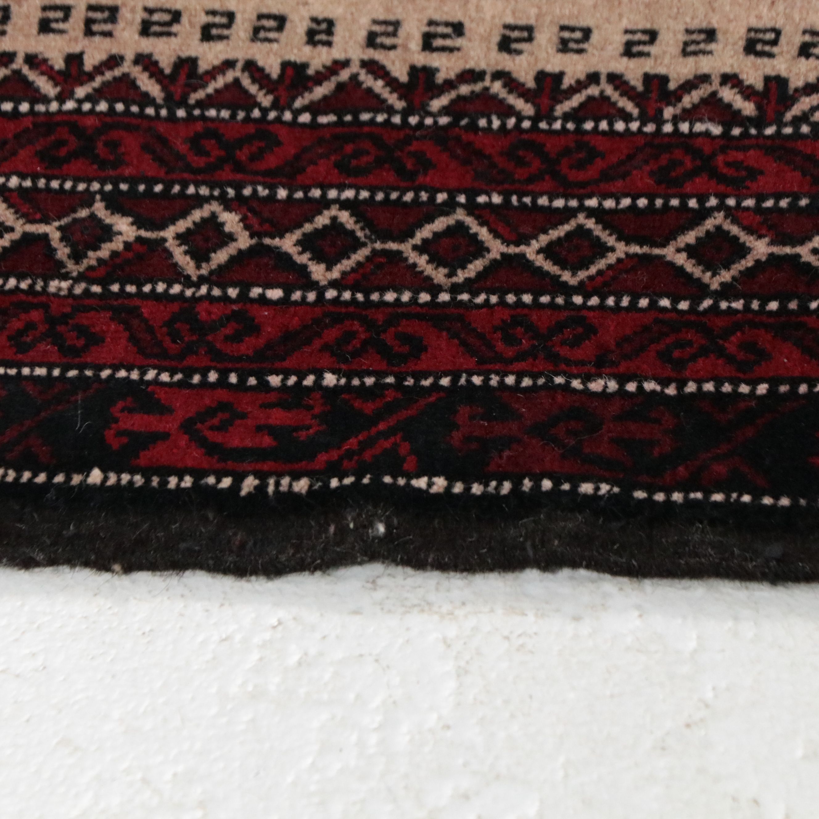 2'8 x 4'9 Hand-Knotted Afghan Baluch Prayer Rug