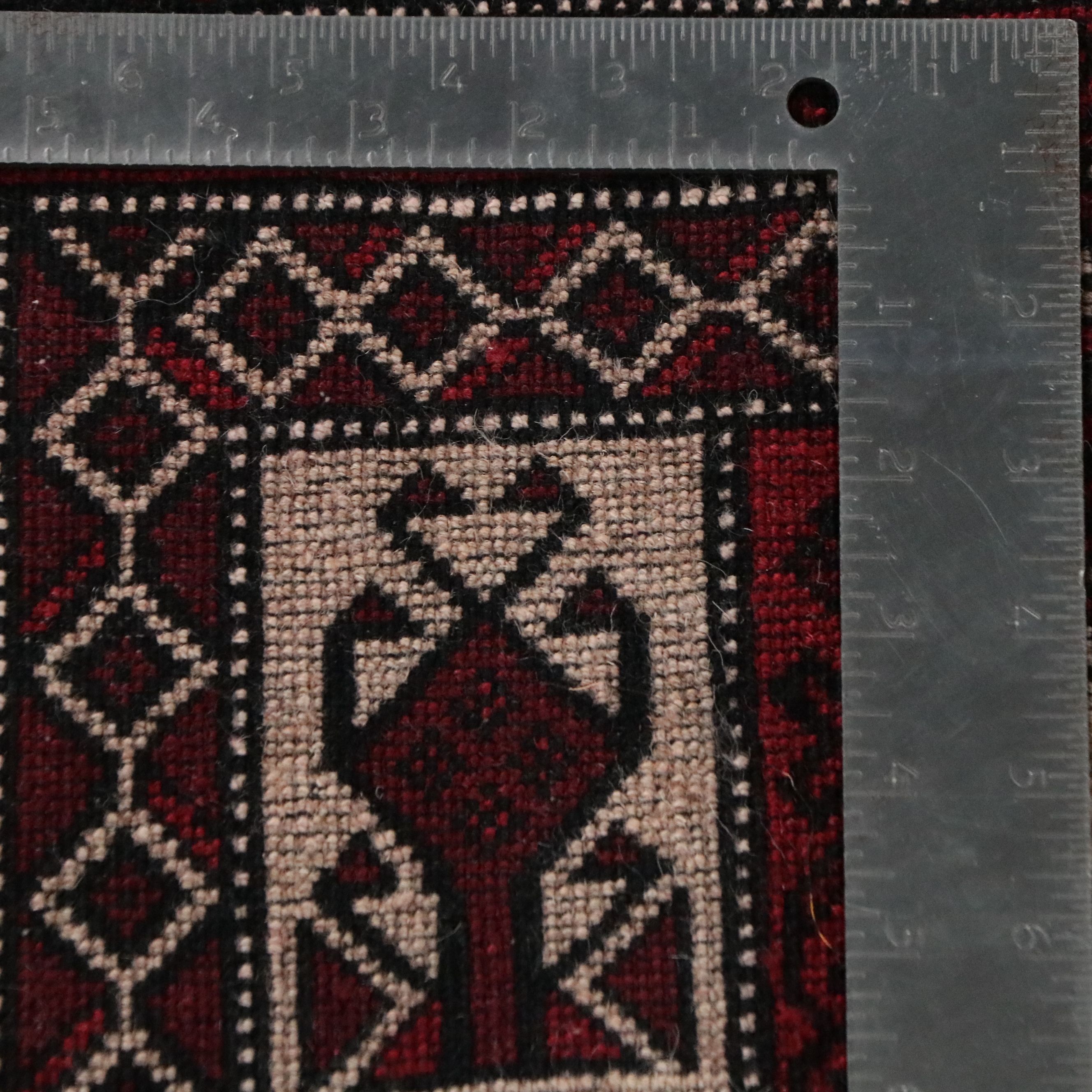 2'8 x 4'9 Hand-Knotted Afghan Baluch Prayer Rug