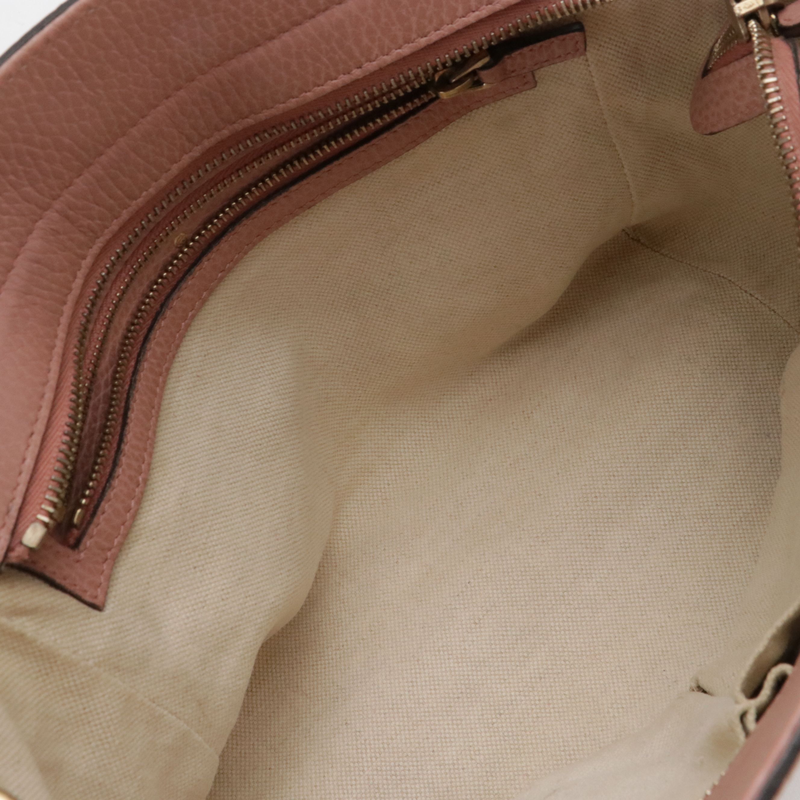 Gucci Mini Swing Two-Way Zip Tote Bag in Pink Grained Calfskin Leather