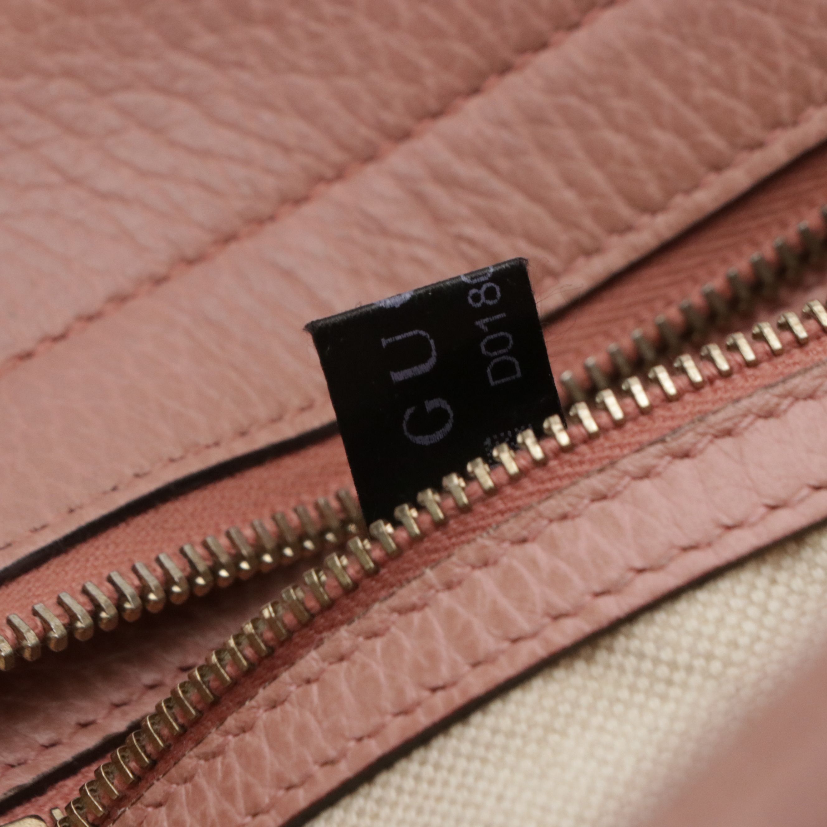 Gucci Mini Swing Two-Way Zip Tote Bag in Pink Grained Calfskin Leather