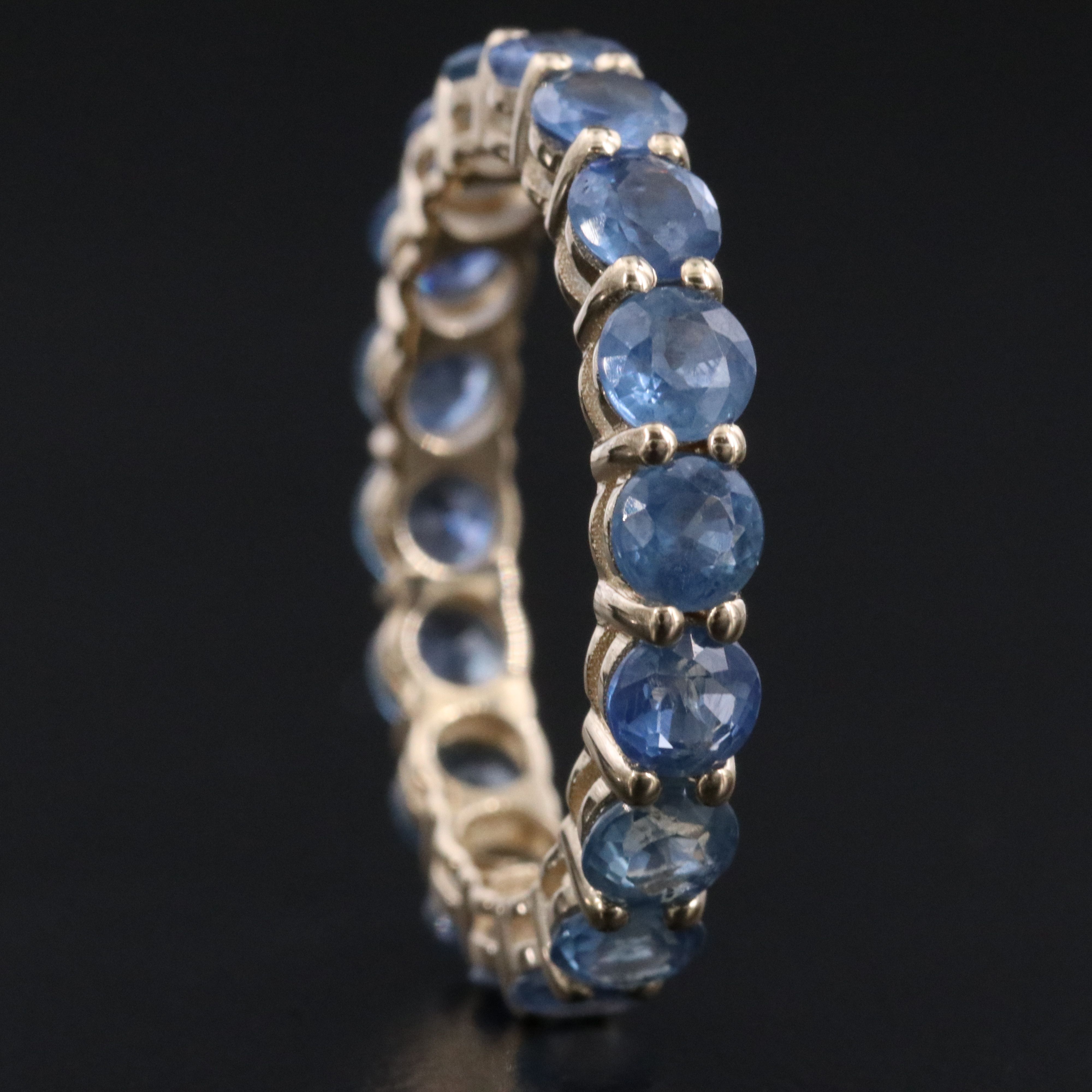 14K 3.77 CTW Sapphire Eternity Band with IGI Jewelry Report