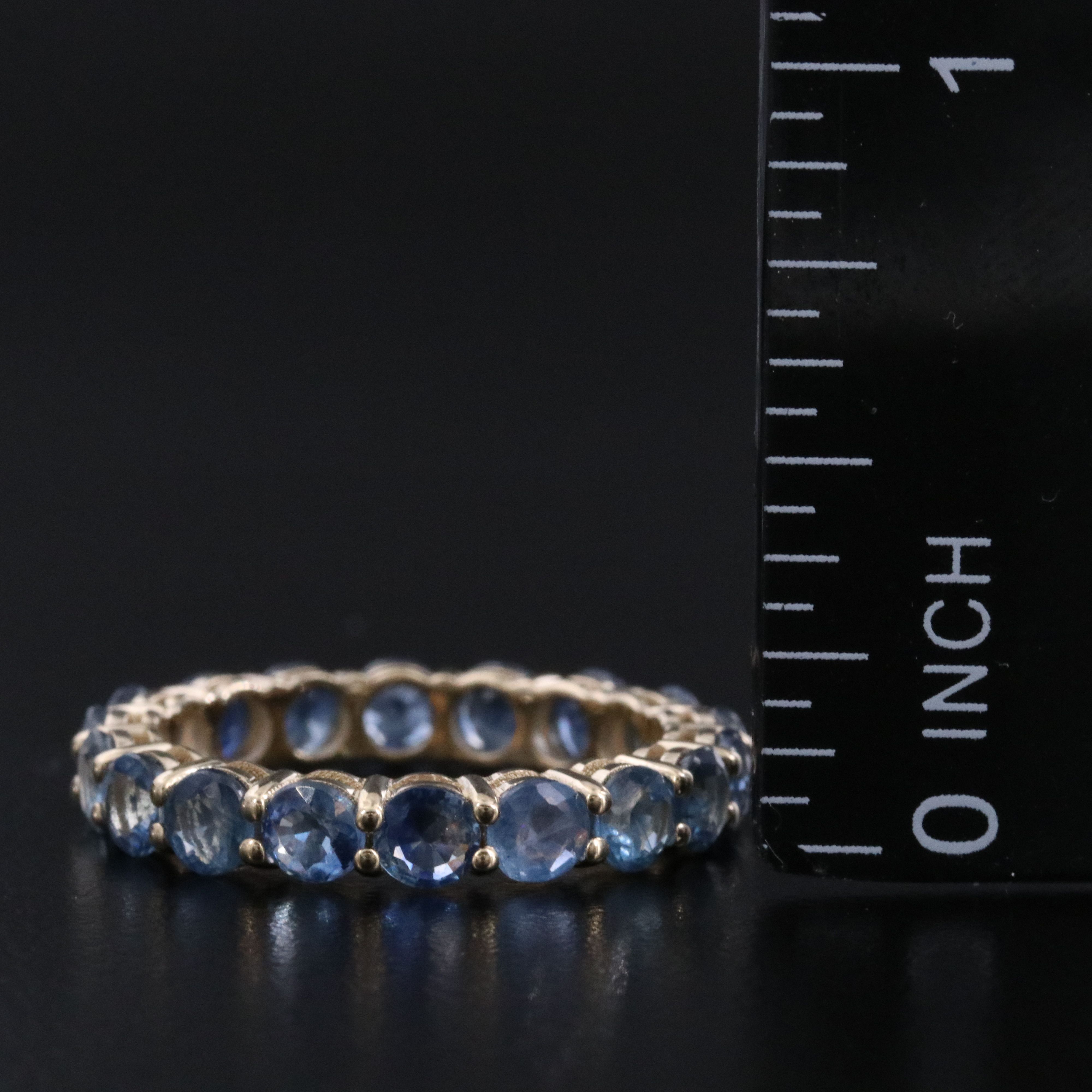 14K 3.77 CTW Sapphire Eternity Band with IGI Jewelry Report