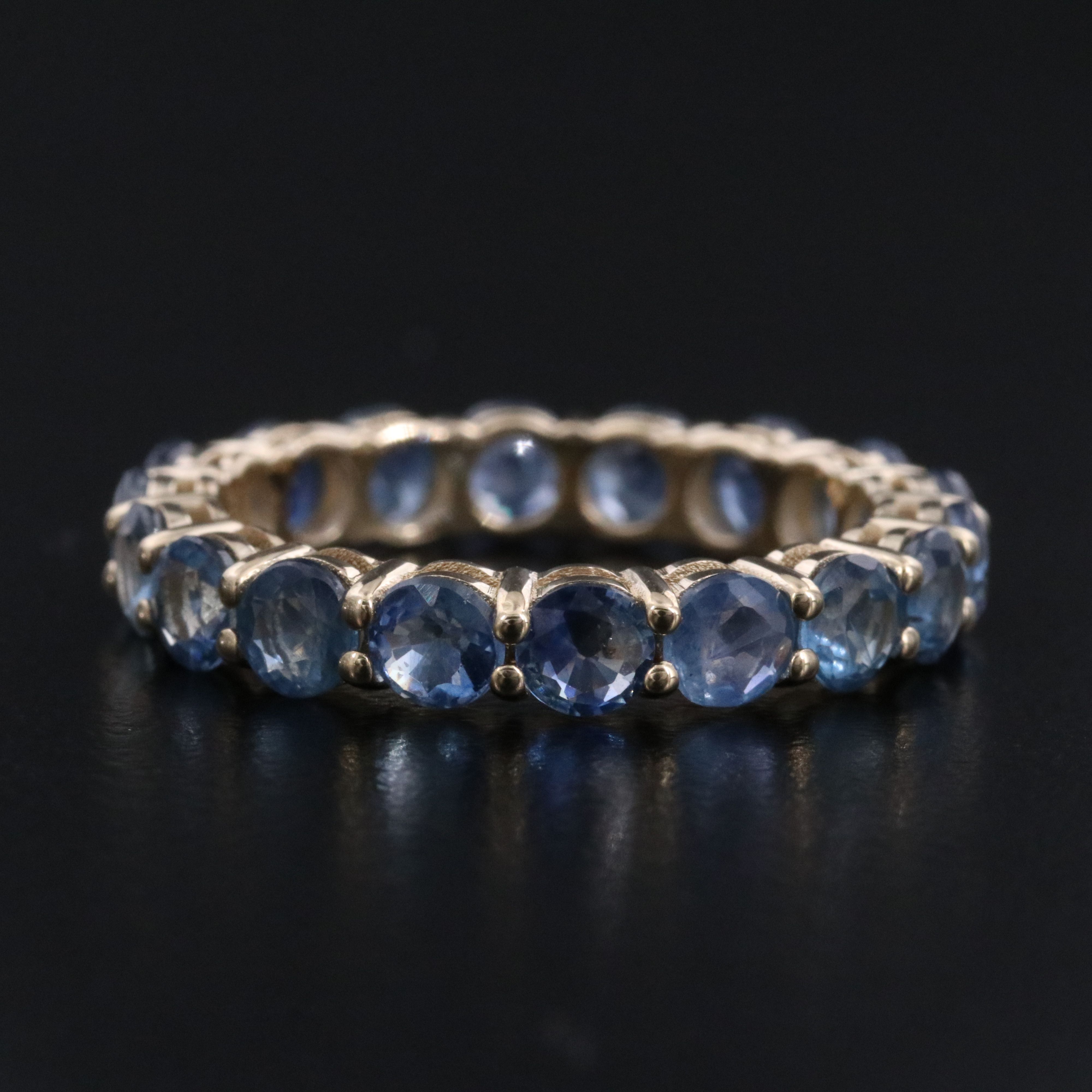 14K 3.77 CTW Sapphire Eternity Band with IGI Jewelry Report