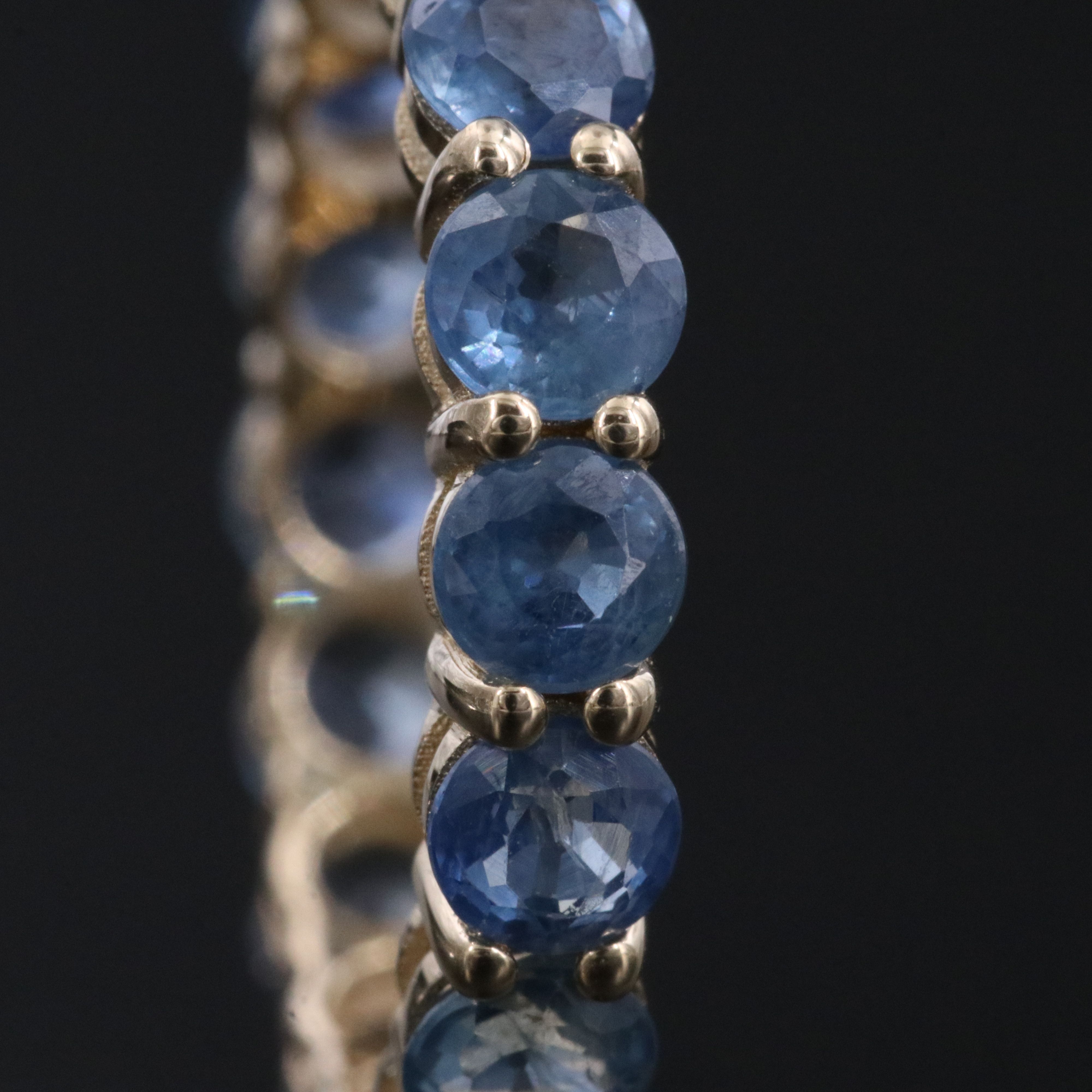 14K 3.77 CTW Sapphire Eternity Band with IGI Jewelry Report