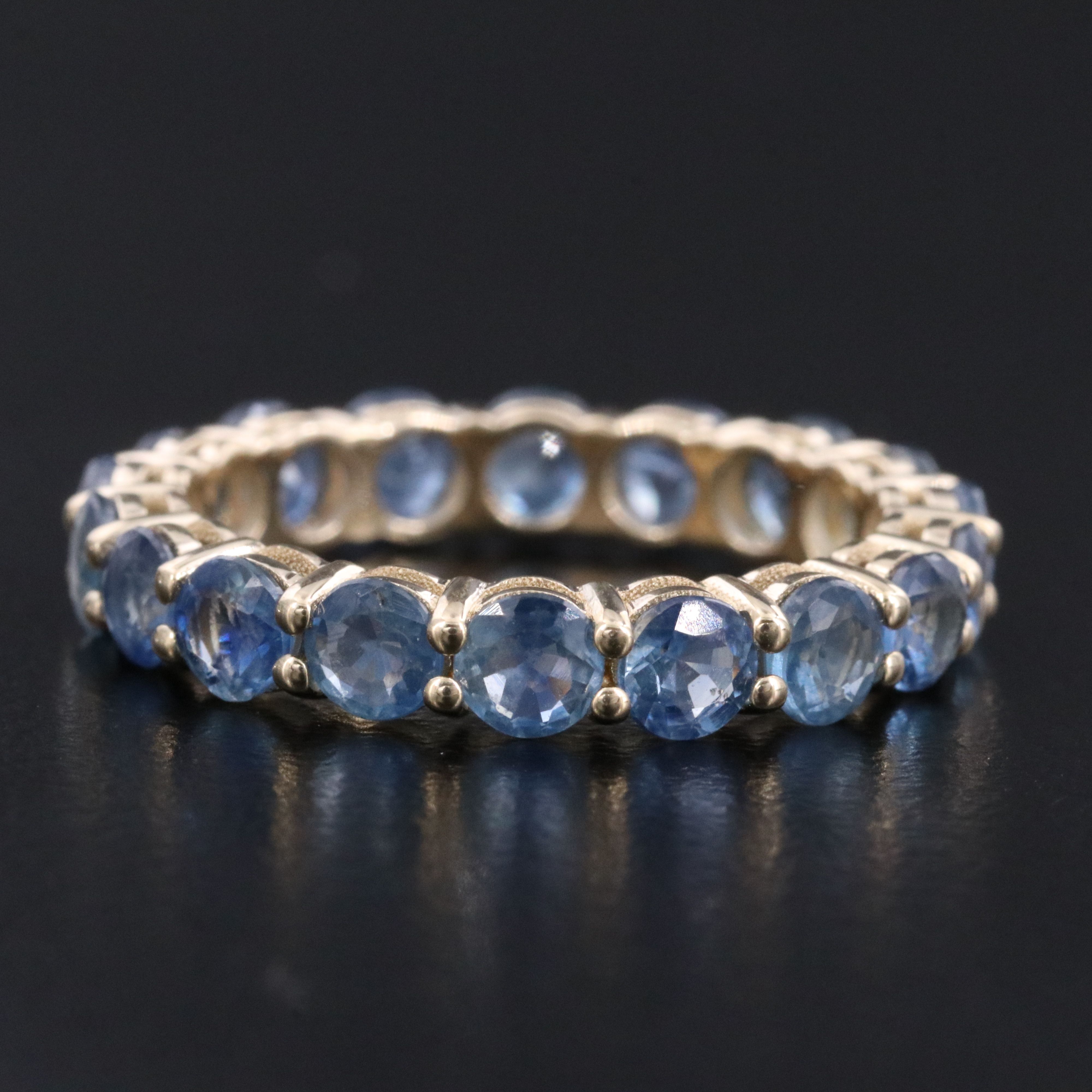 14K 3.77 CTW Sapphire Eternity Band with IGI Jewelry Report