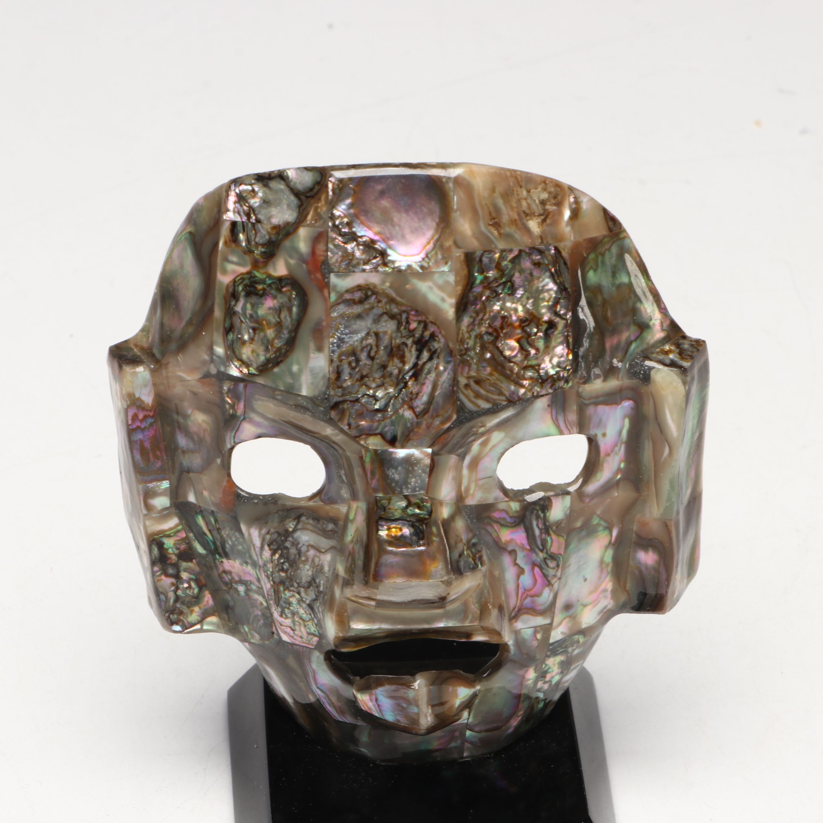 Mexican Aztec Style Abalone Funeral Death Mask