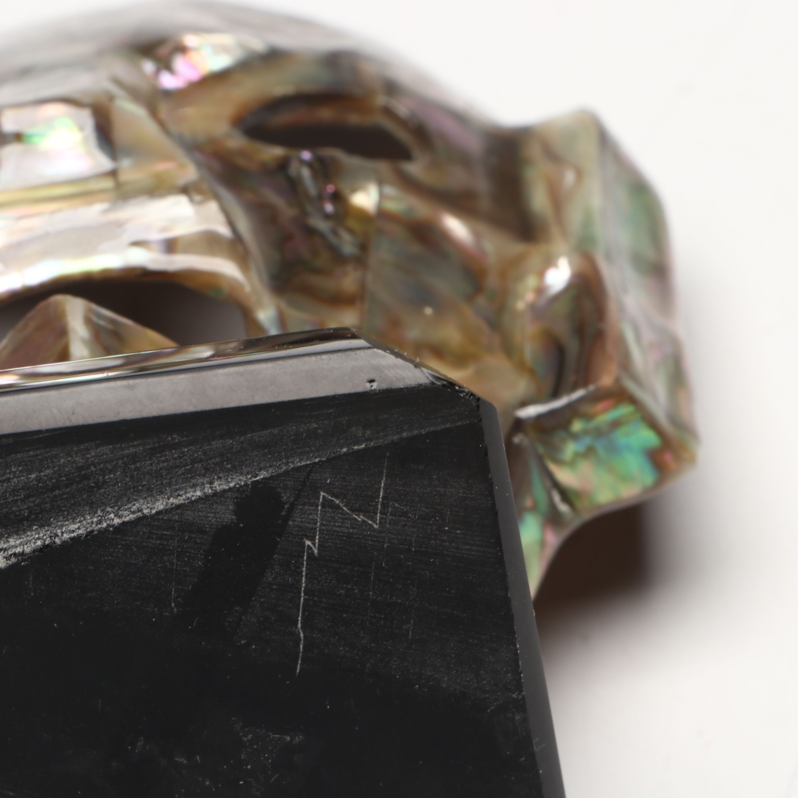 Mexican Aztec Style Abalone Funeral Death Mask