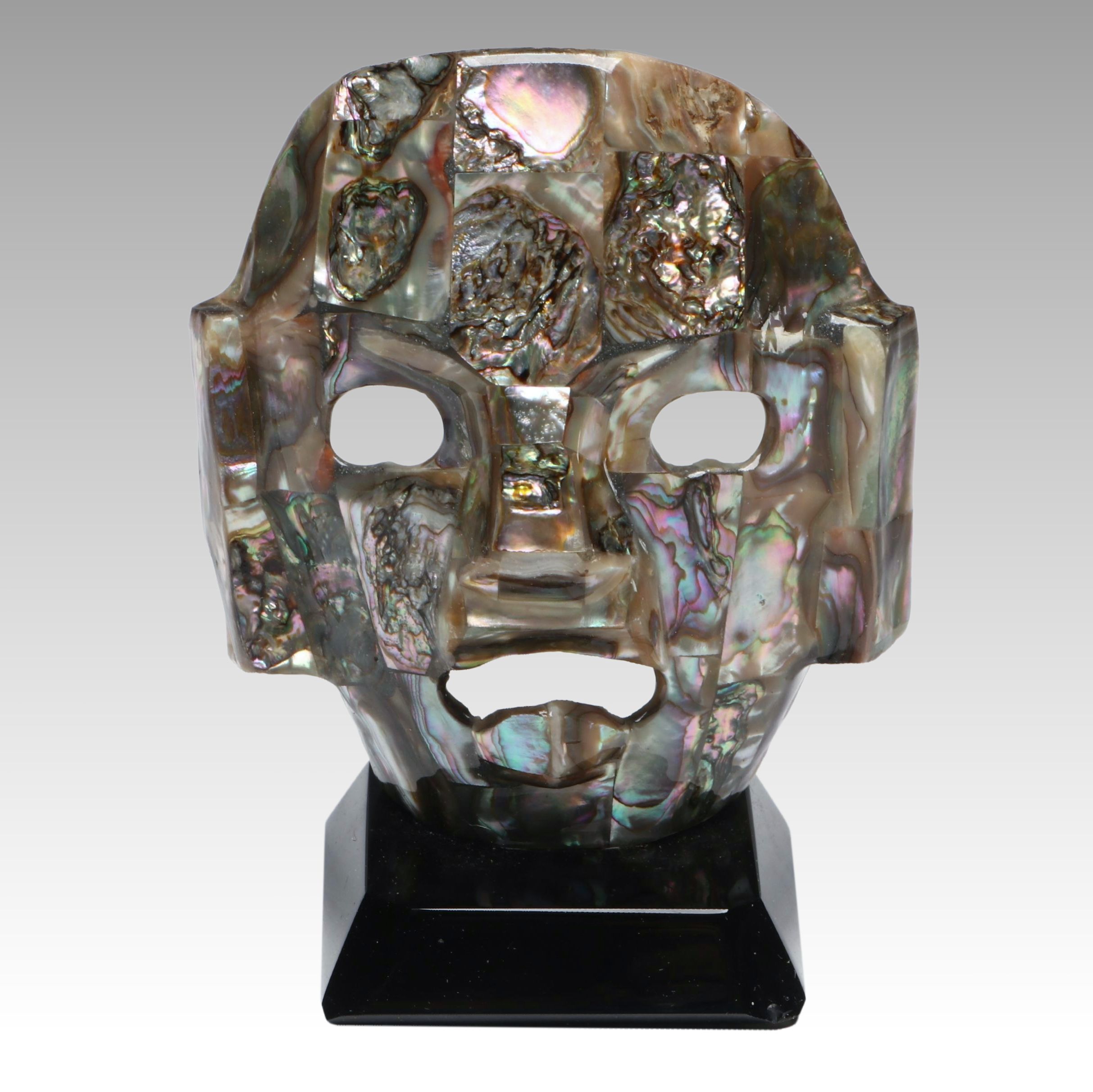Mexican Aztec Style Abalone Funeral Death Mask
