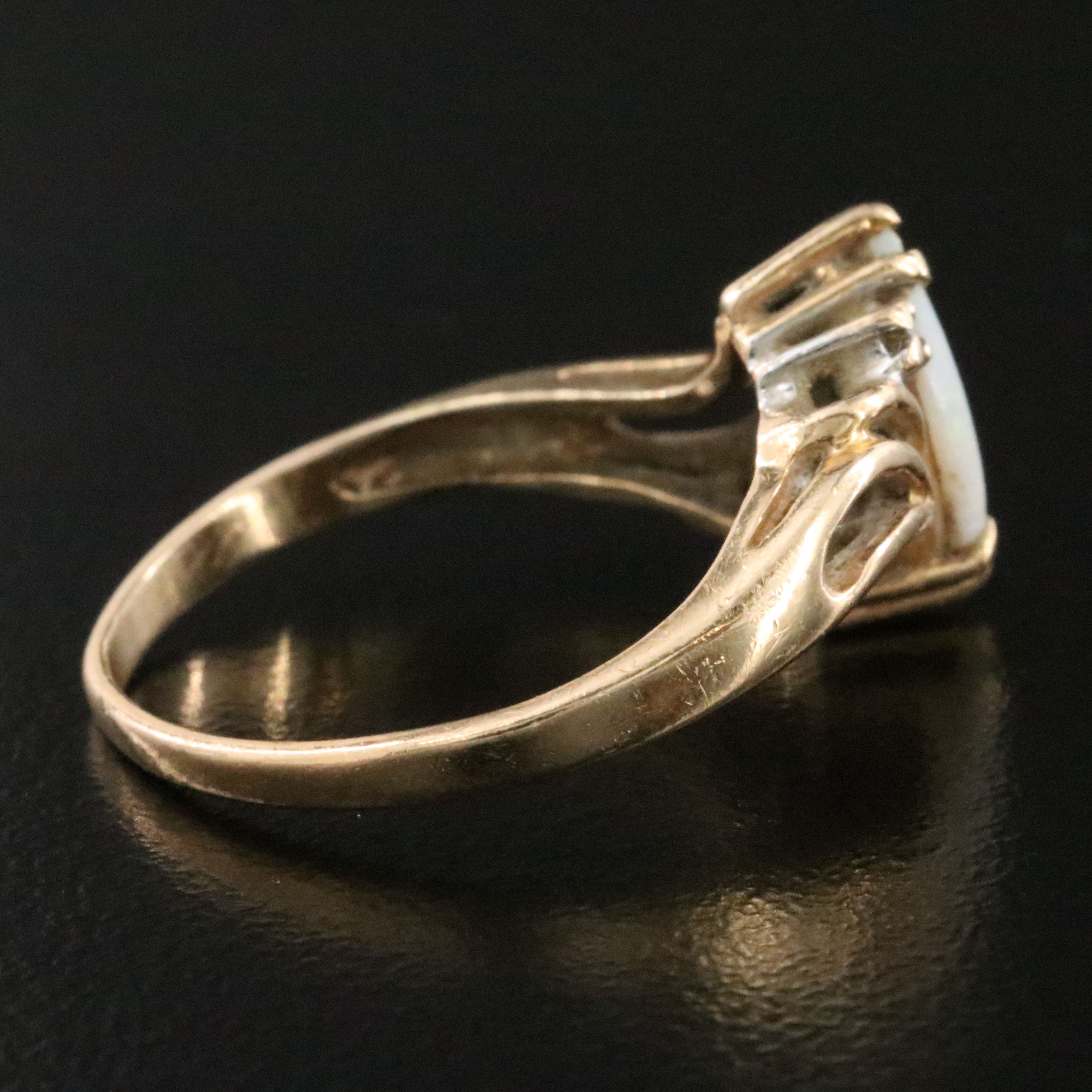14K Opal and Diamond Ring