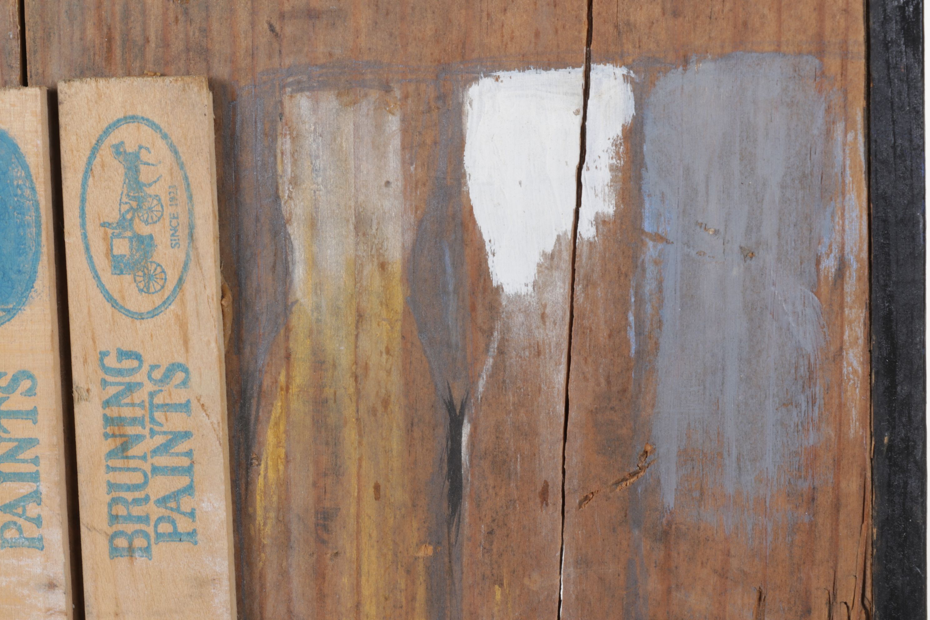 Daniel Work Mixed Media Assemblage on Wooden Panel "1971", 1971