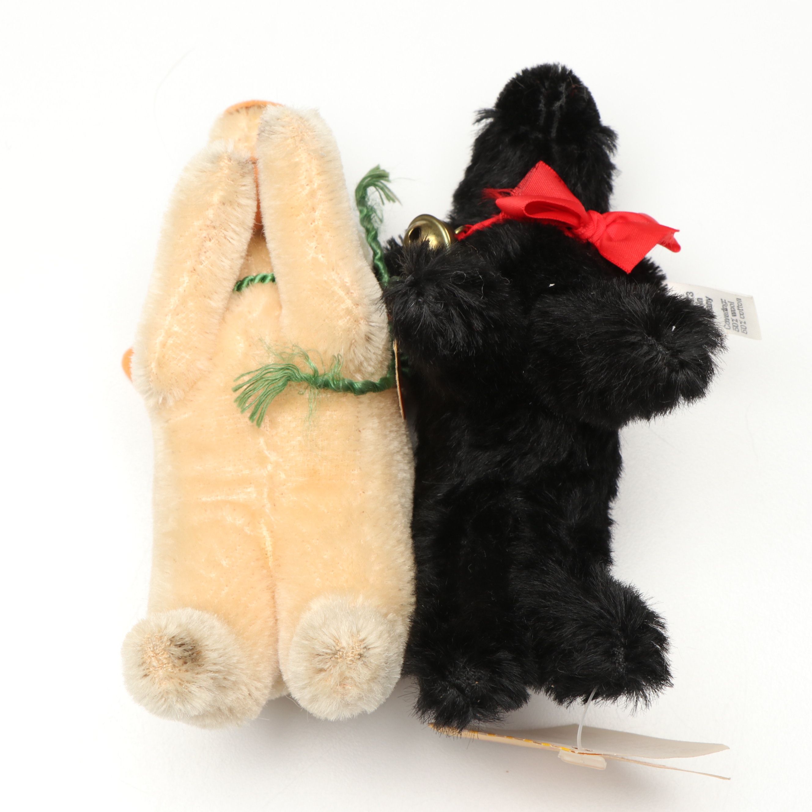 Steiff "Baba Black Sheep" and "Jolanthe Pig" Mohair Stuffed Toys