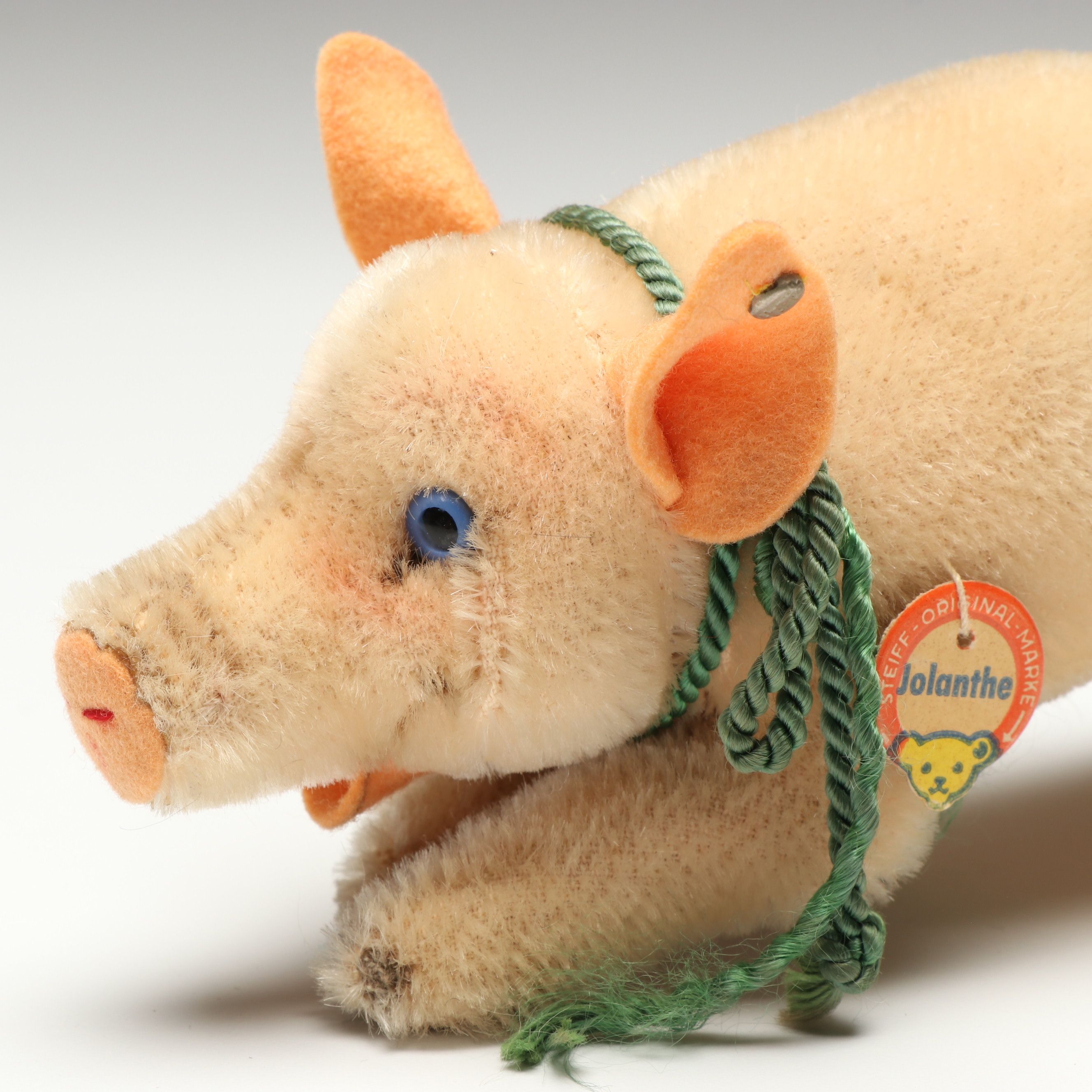 Steiff "Baba Black Sheep" and "Jolanthe Pig" Mohair Stuffed Toys