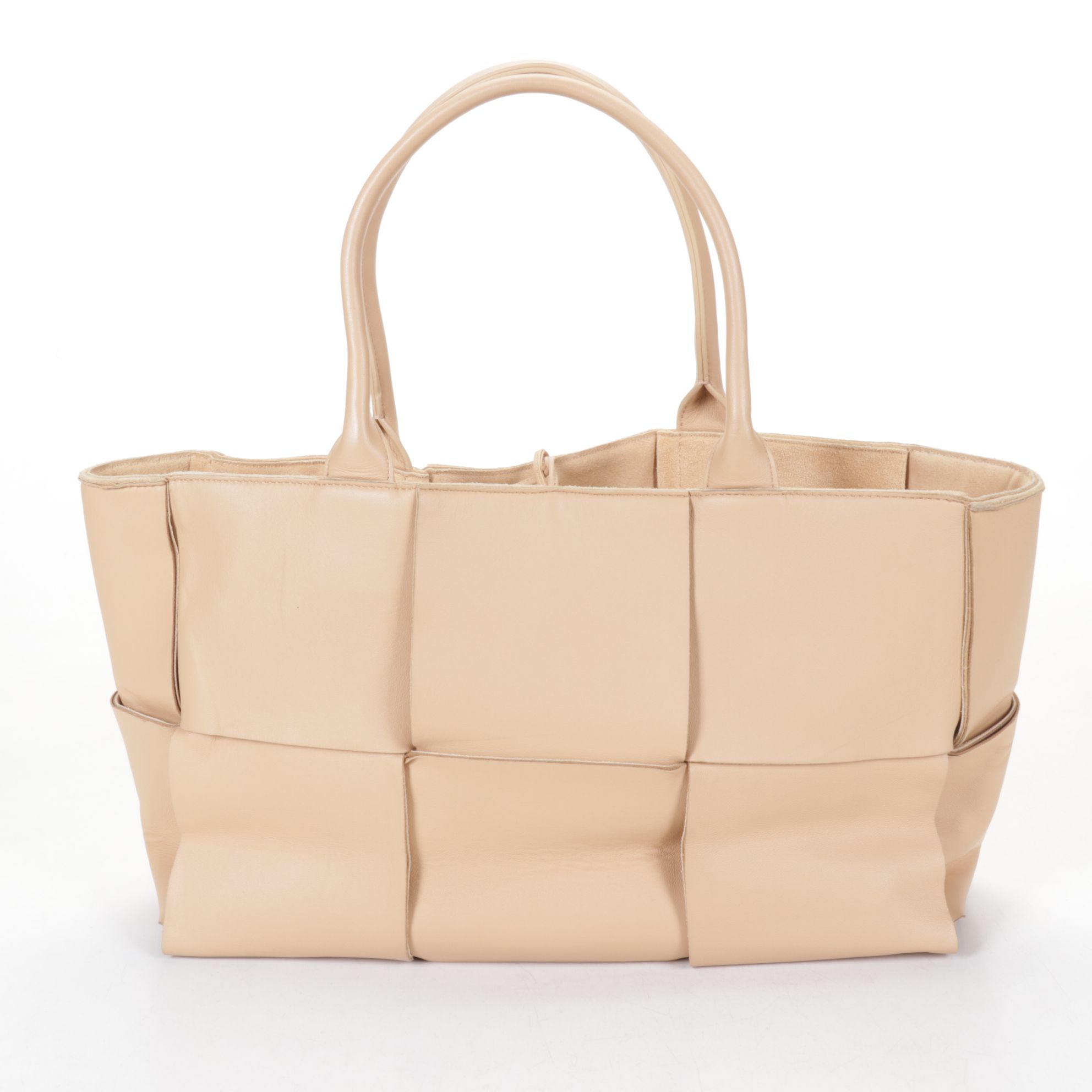 Bottega Veneta Arco Tote in Beige Maxi Intrecciato Nappa Leather