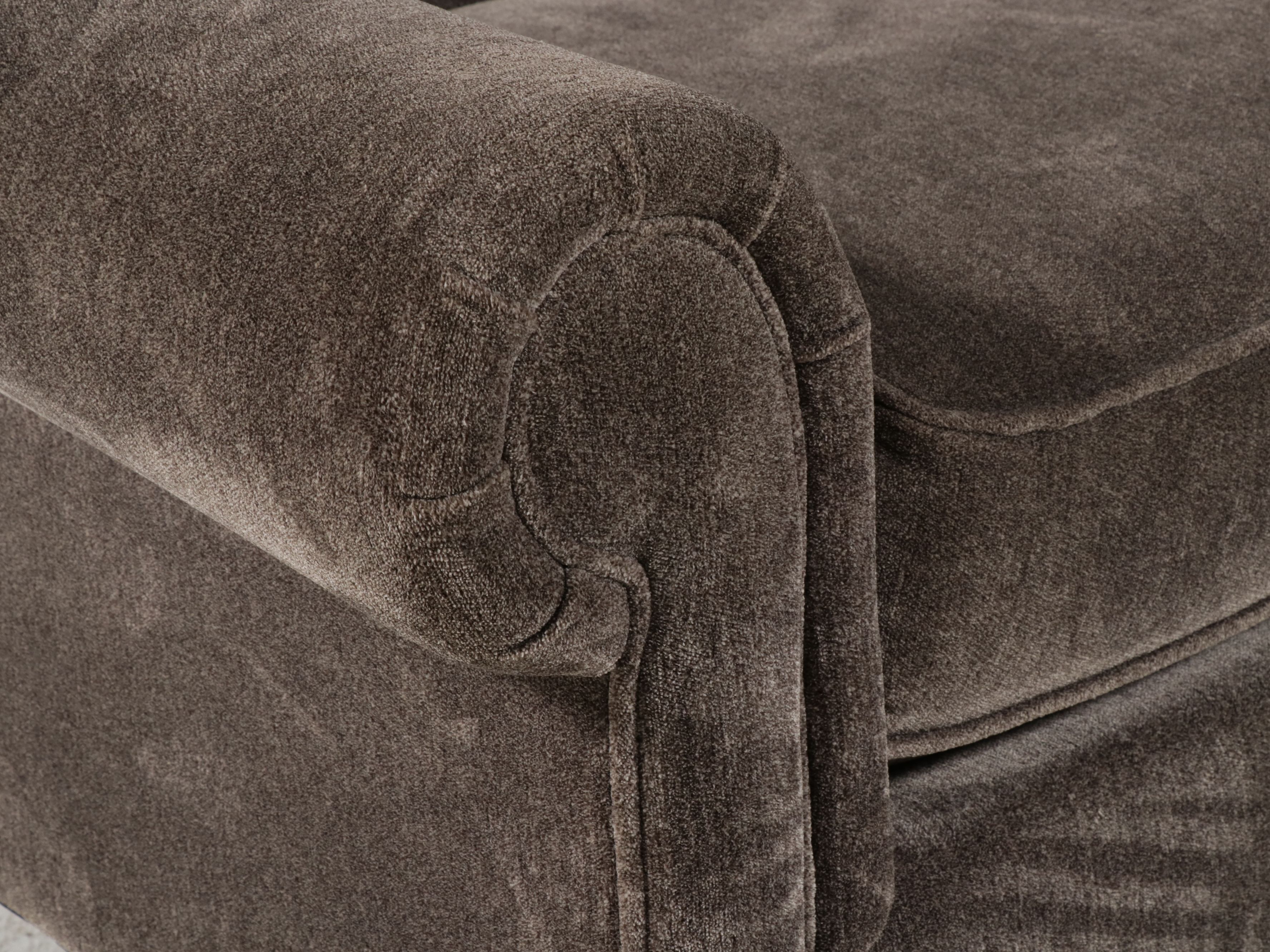 Bassett Furniture Transitional Velvet Sofa