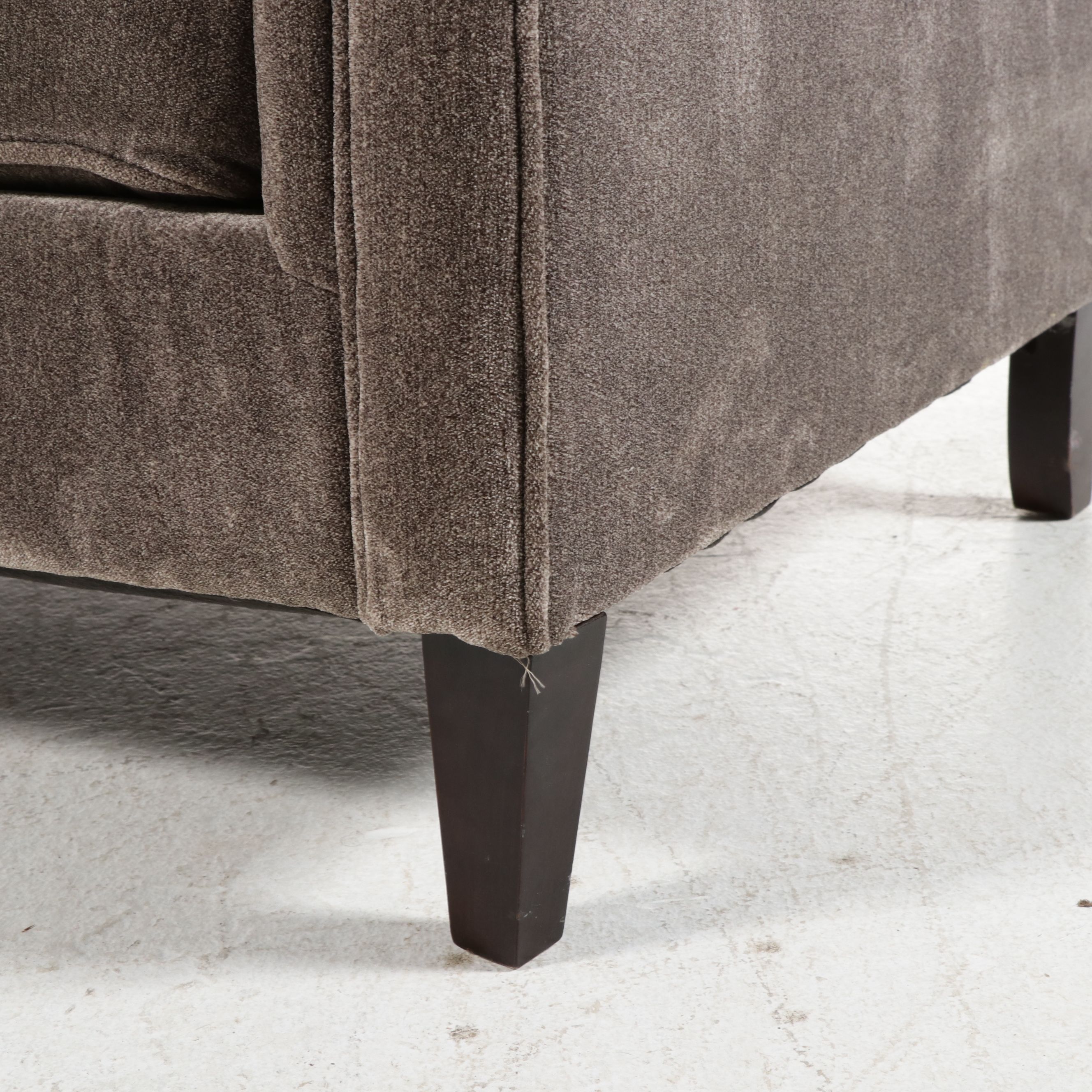 Bassett Furniture Transitional Velvet Sofa