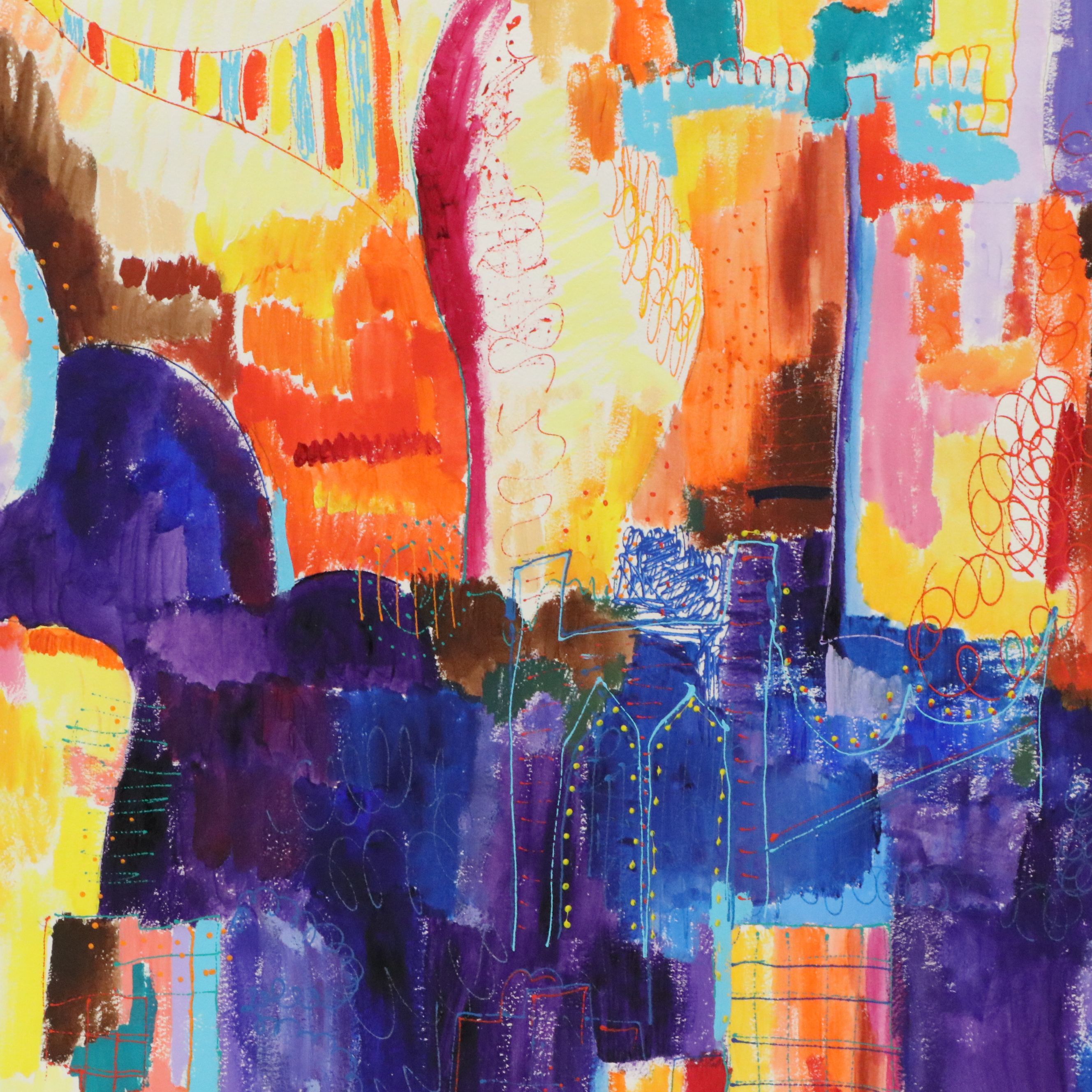 Rosemarie Bloch Acrylic Painting "Fugue I," 1989