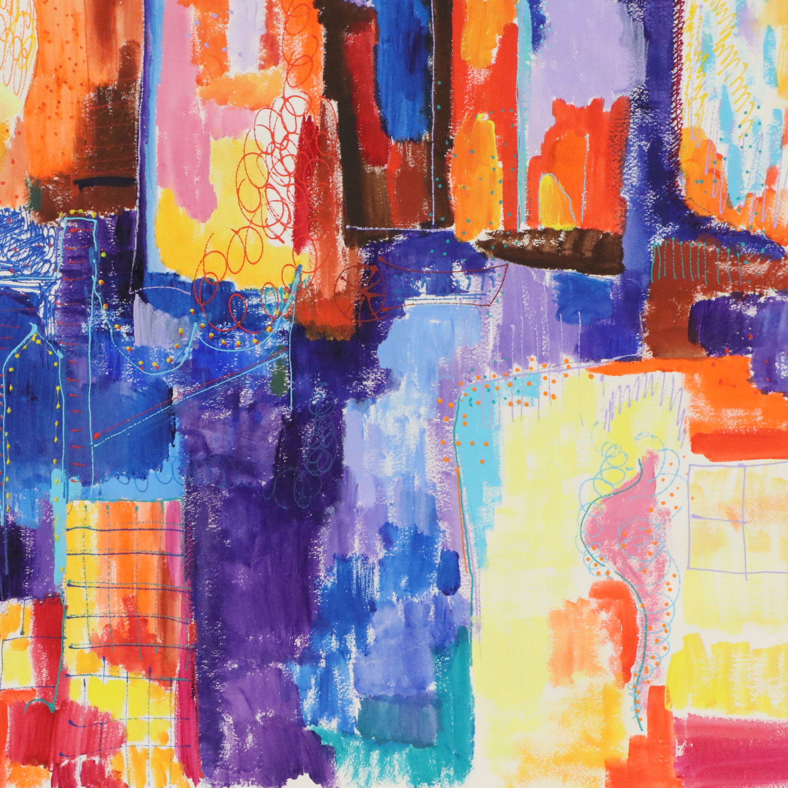 Rosemarie Bloch Acrylic Painting "Fugue I," 1989
