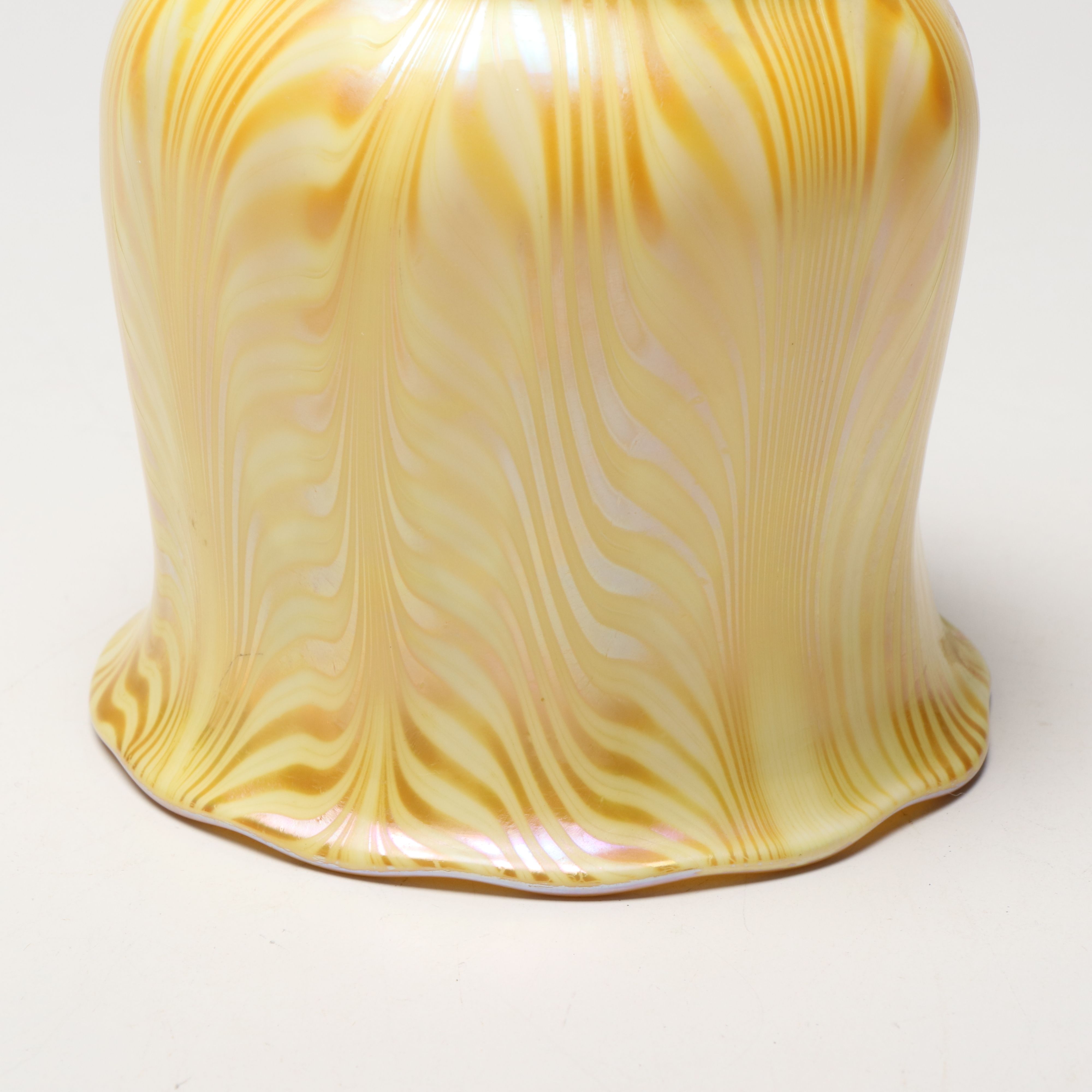 Steuben with Other Art Nouveau Iridescent Glass Lampshades