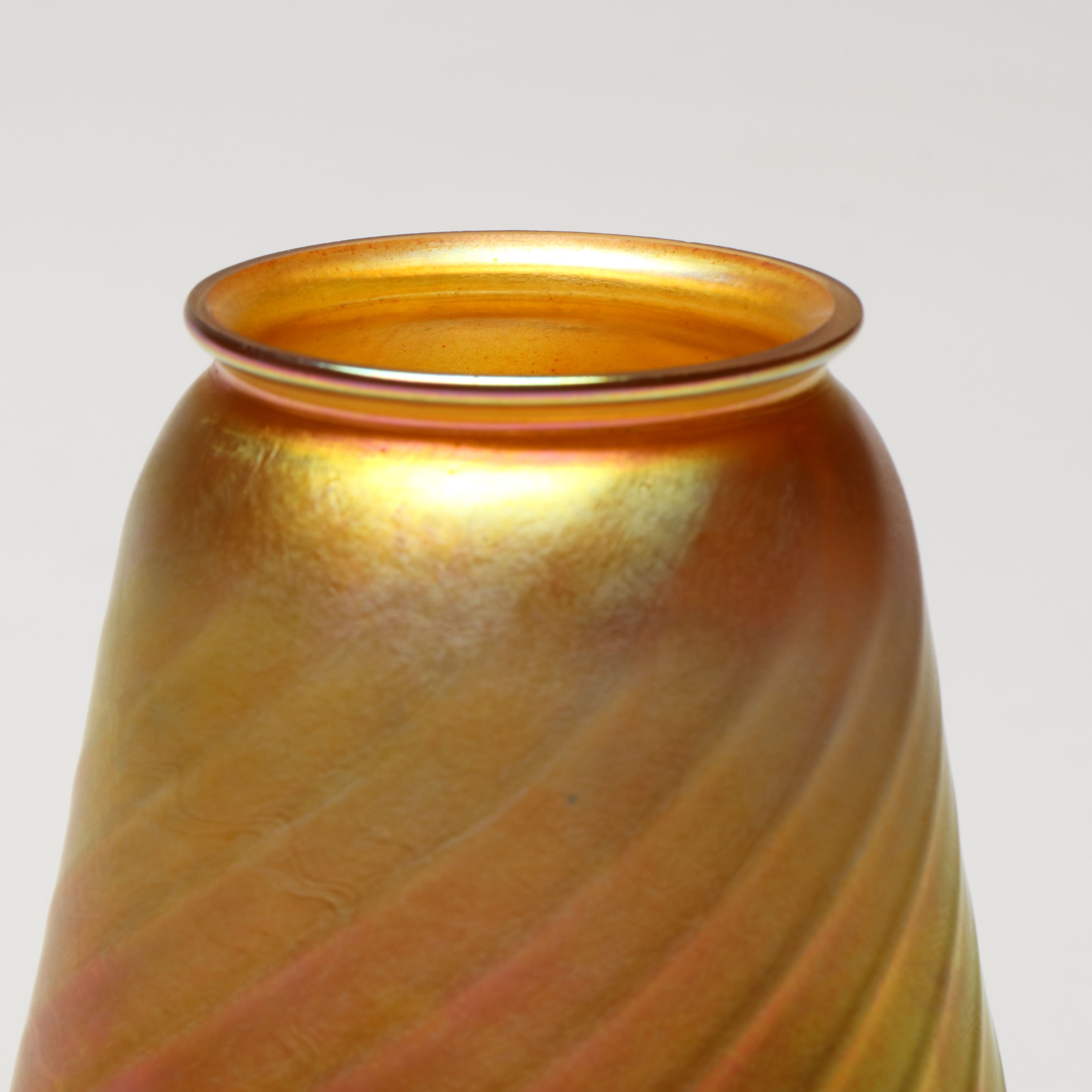 Steuben with Other Art Nouveau Iridescent Glass Lampshades