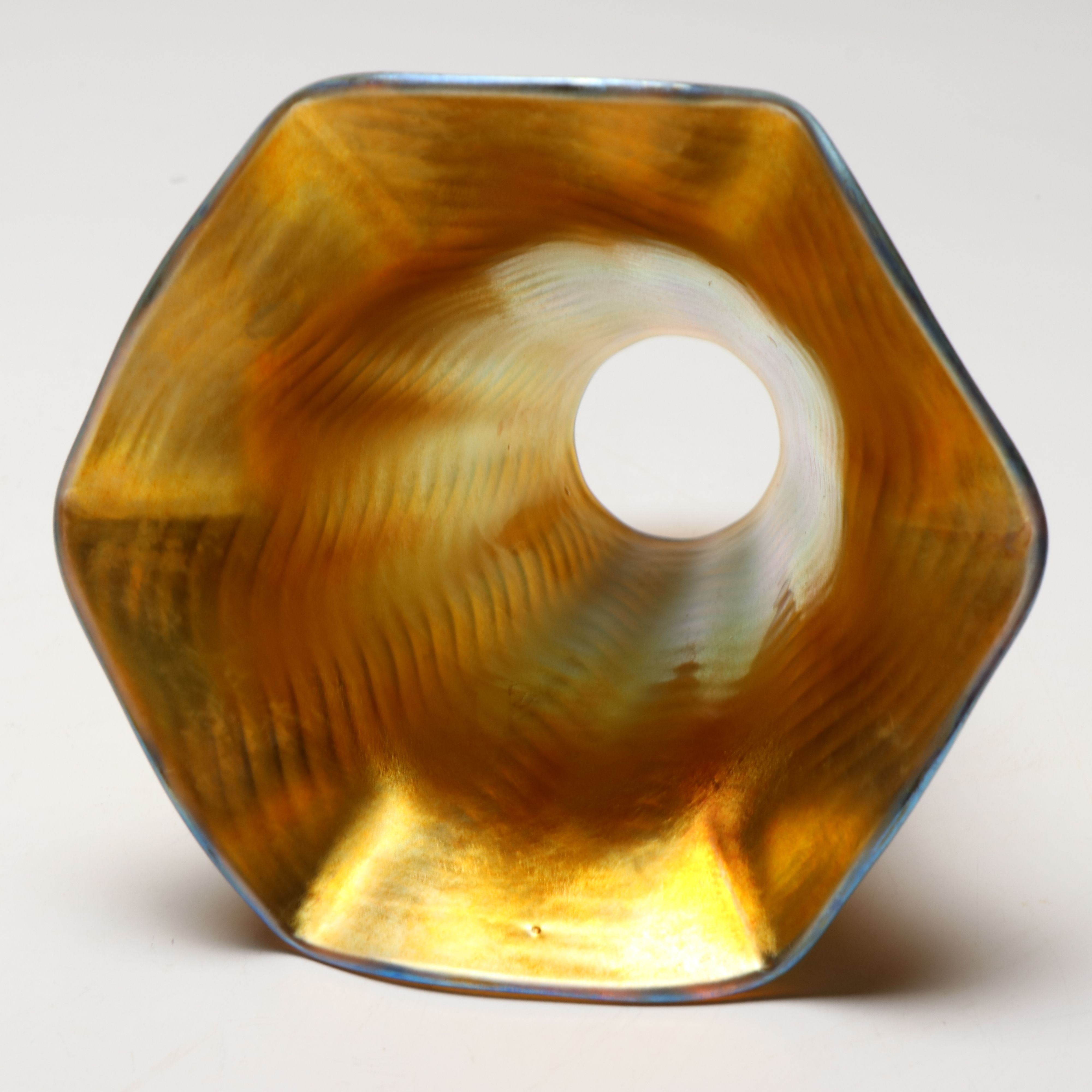 Steuben with Other Art Nouveau Iridescent Glass Lampshades