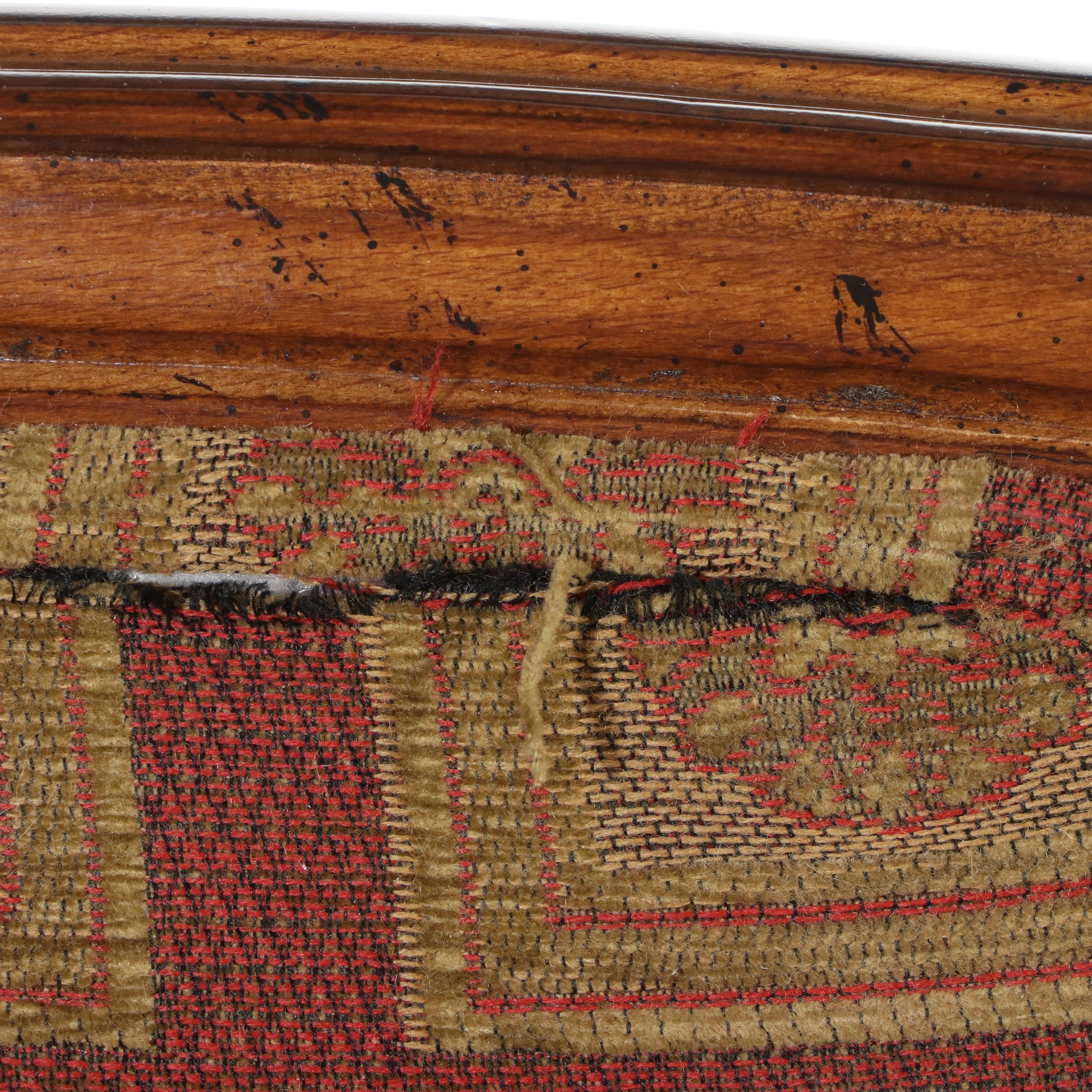 Pair of Sherrill Furniture French Provincial Style Armchairs and Ottoman