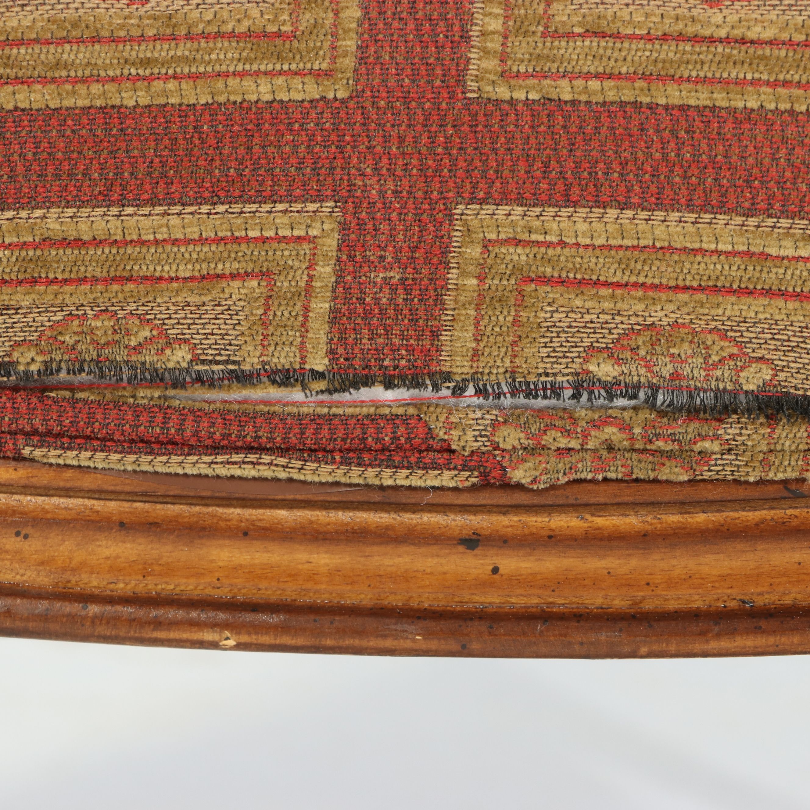 Pair of Sherrill Furniture French Provincial Style Armchairs and Ottoman