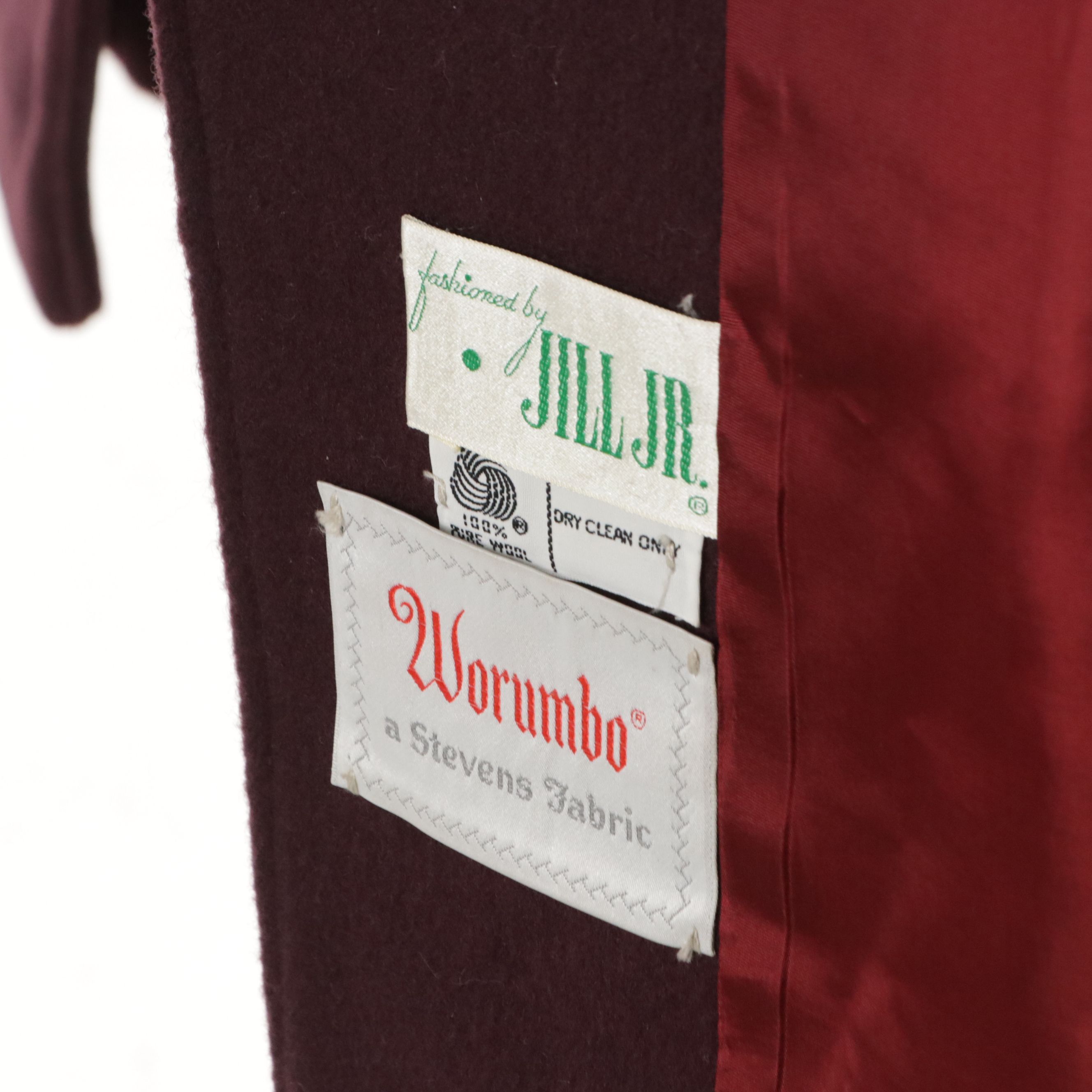 Jill Jr. Vintage Maroon Wool Coat