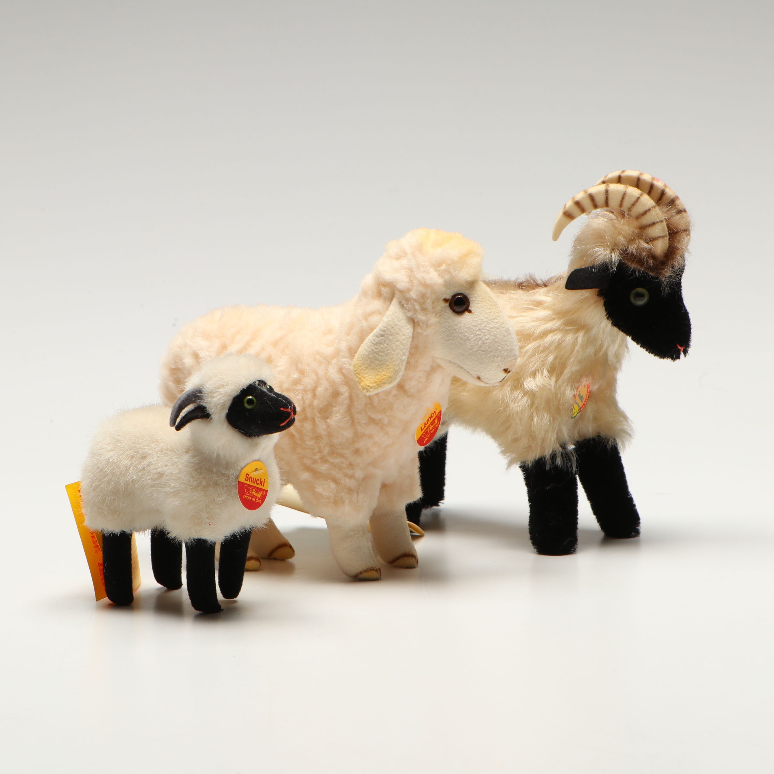 Steiff "Lamby" and "Snucki" Stuffed Sheep Toys