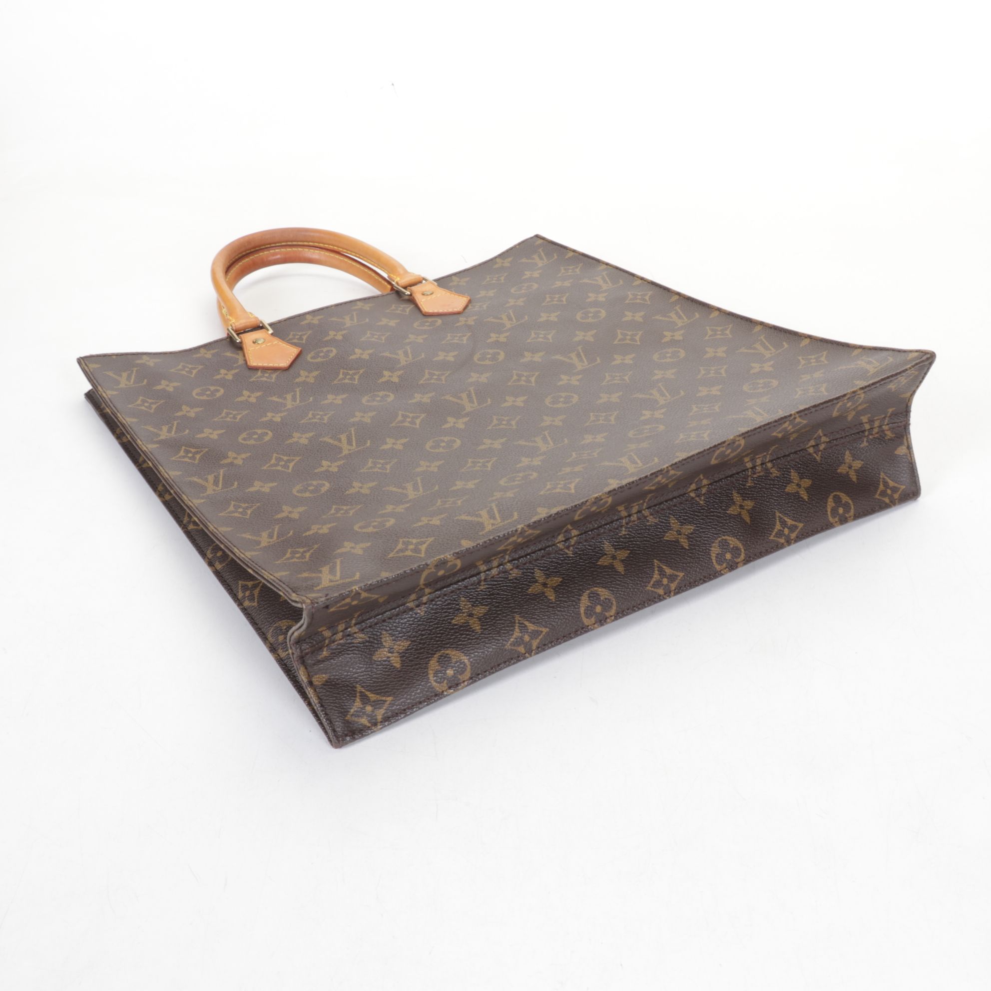 Louis Vuitton Sac Plat Top Handle Tote Bag in Monogram Canvas and Leather