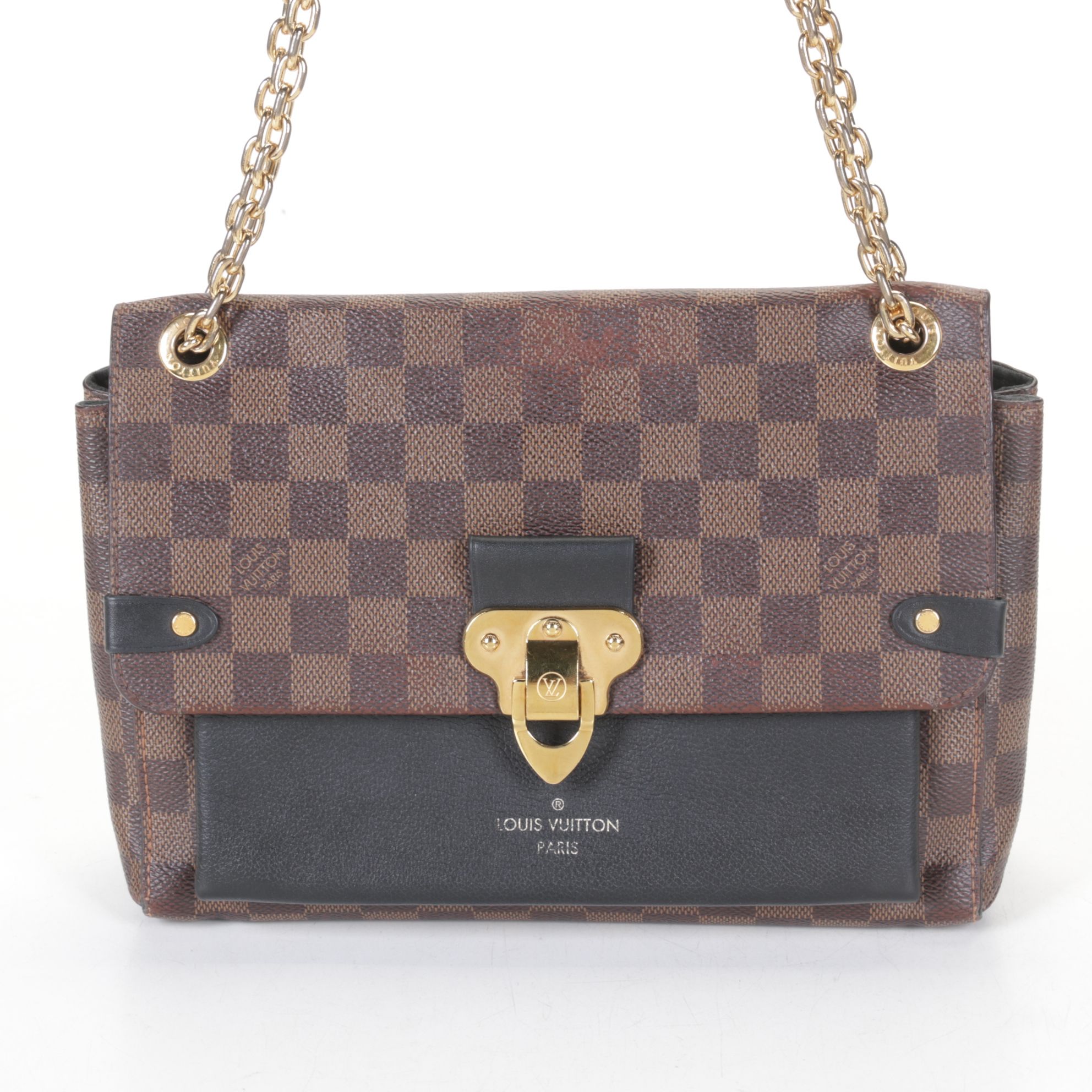 Louis Vuitton Vavin PM Chain Strap Bag in Damier Ebene Canvas & Leather