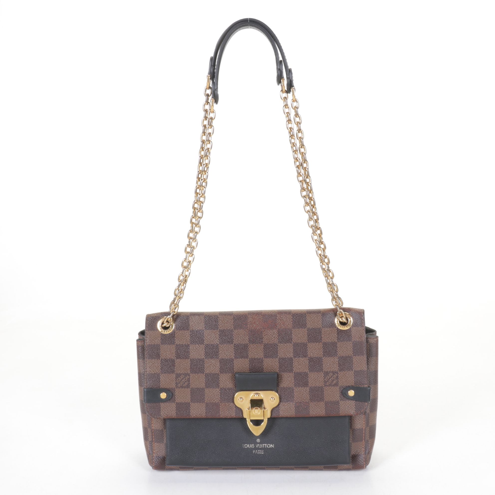 Louis Vuitton Vavin PM Chain Strap Bag in Damier Ebene Canvas & Leather