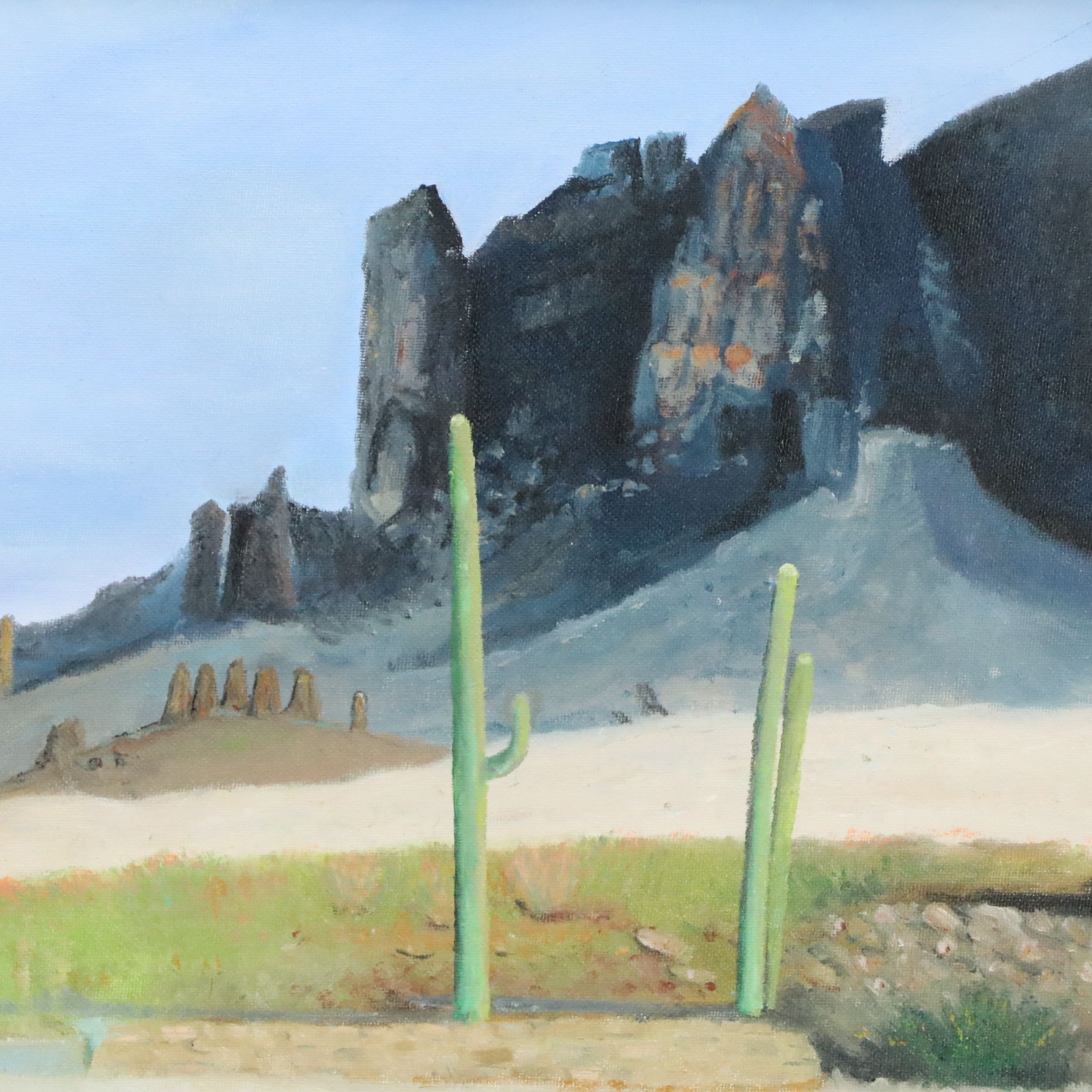 Steven David Brandlein Oil Painting "By the Superstitions," 2024
