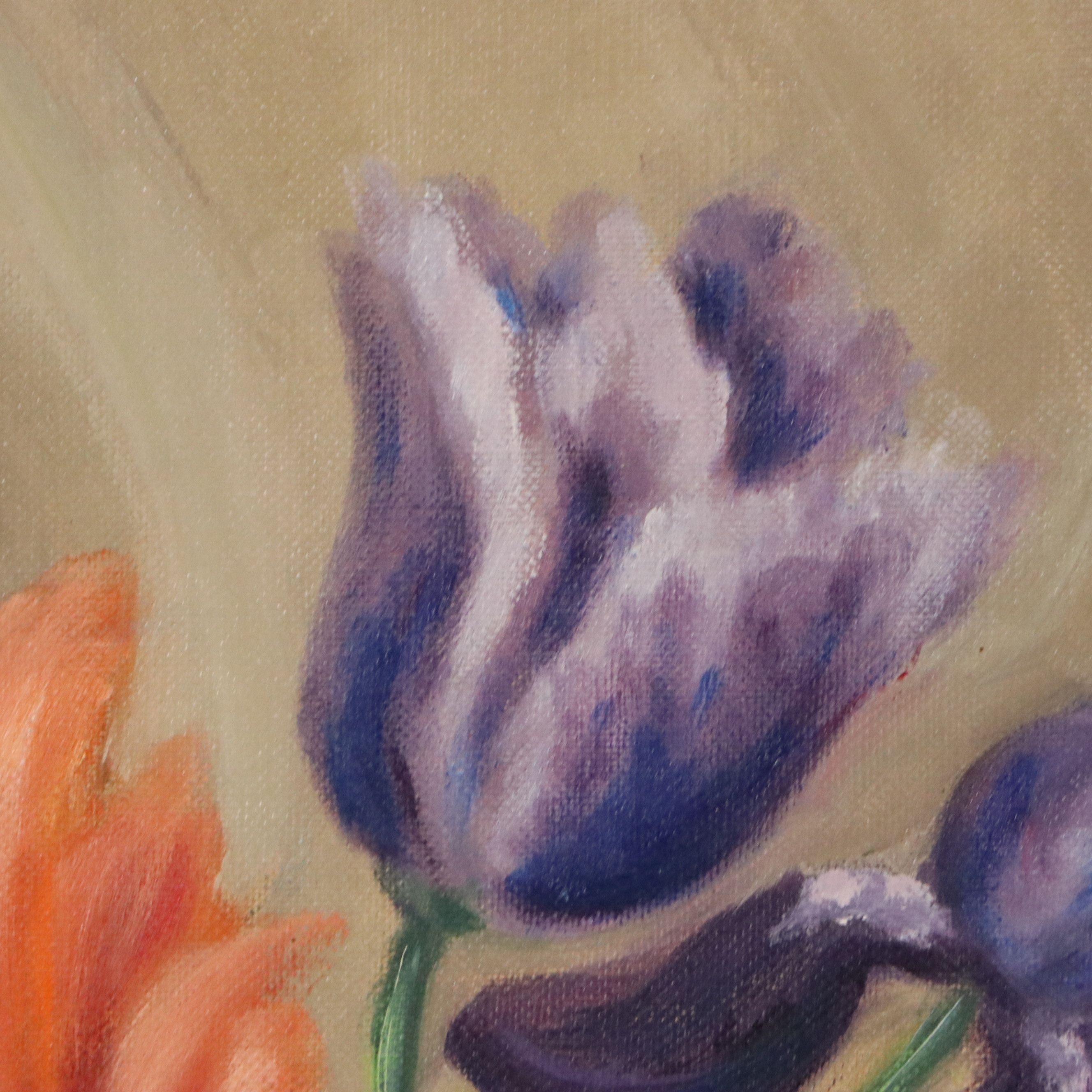 A. Baird Oil Painting of Floral Still Life, 1968