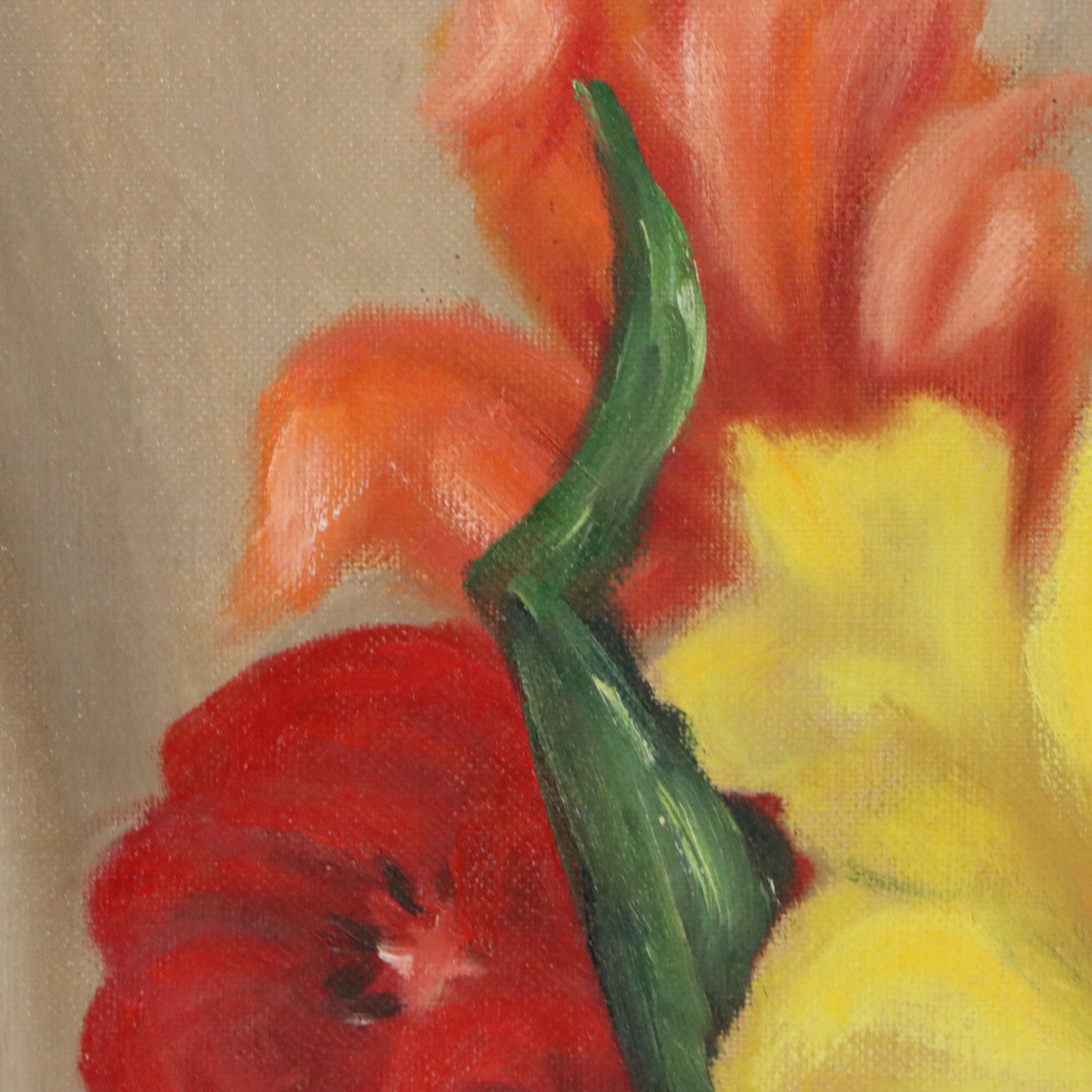 A. Baird Oil Painting of Floral Still Life, 1968