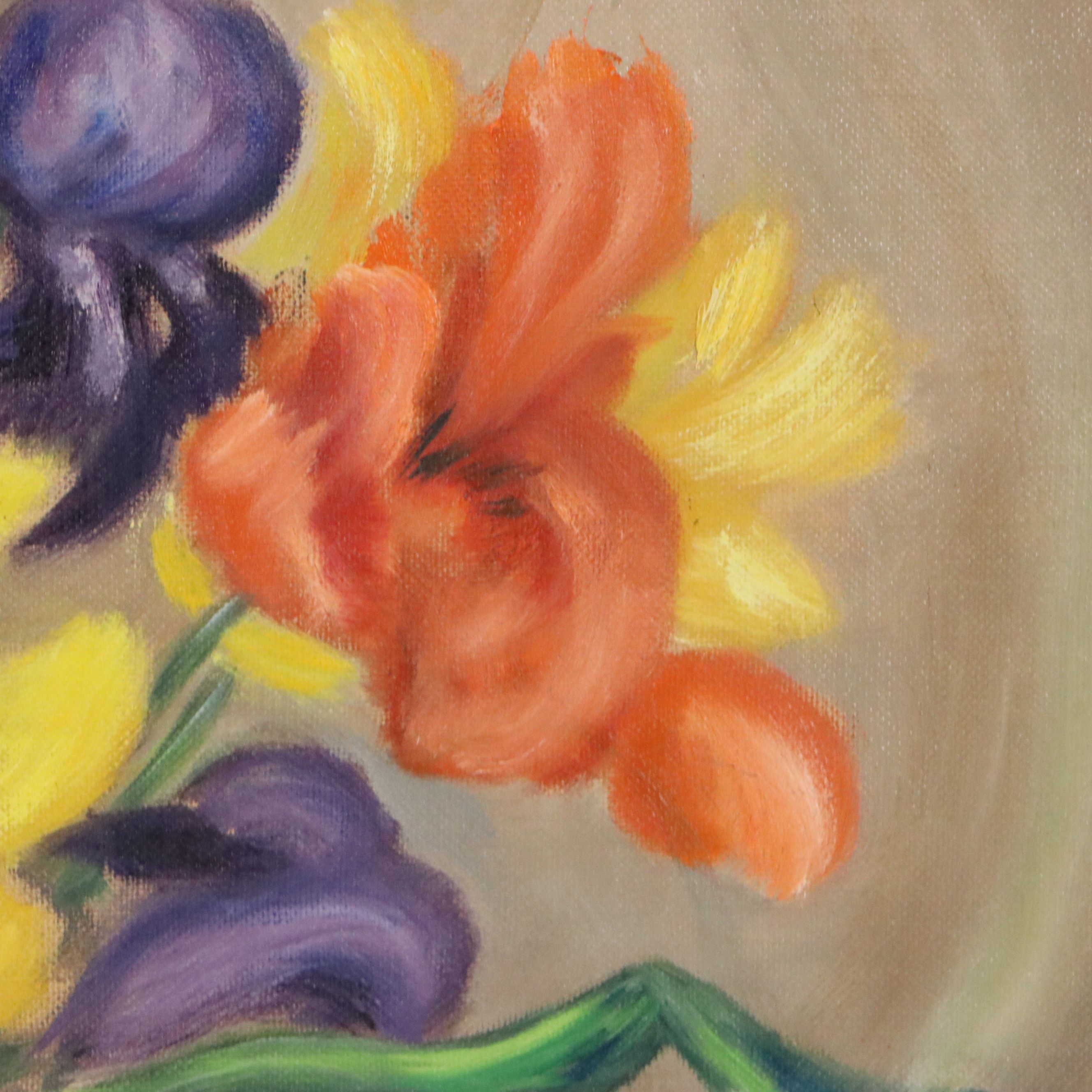 A. Baird Oil Painting of Floral Still Life, 1968