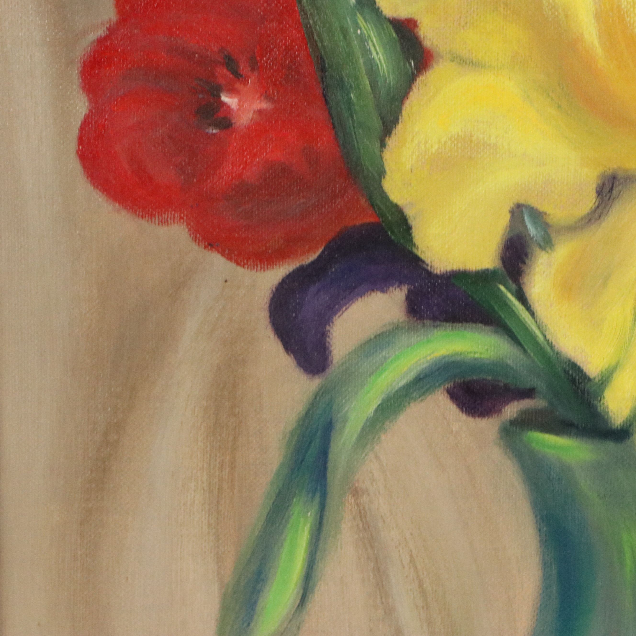 A. Baird Oil Painting of Floral Still Life, 1968