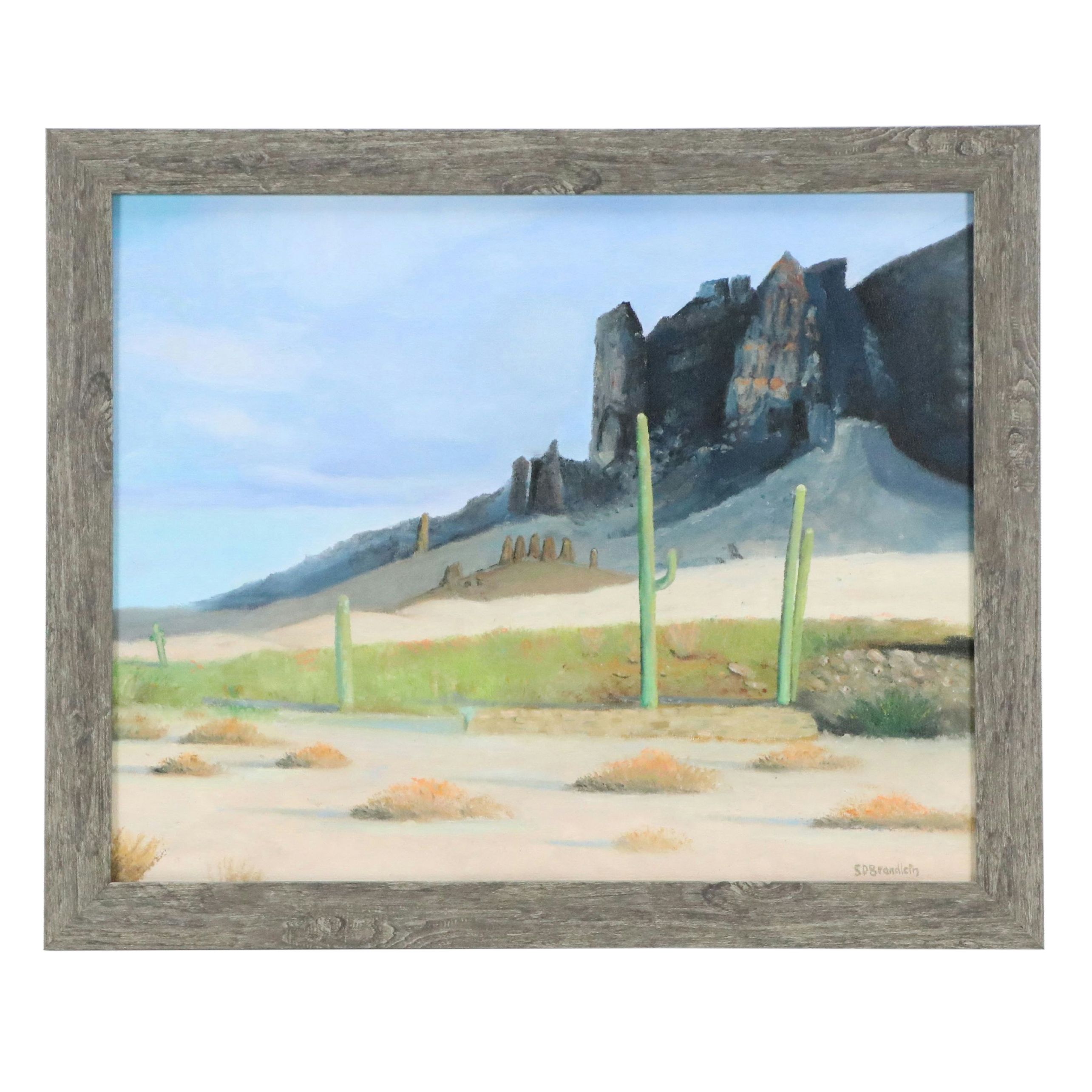 Steven David Brandlein Oil Painting "By the Superstitions," 2024