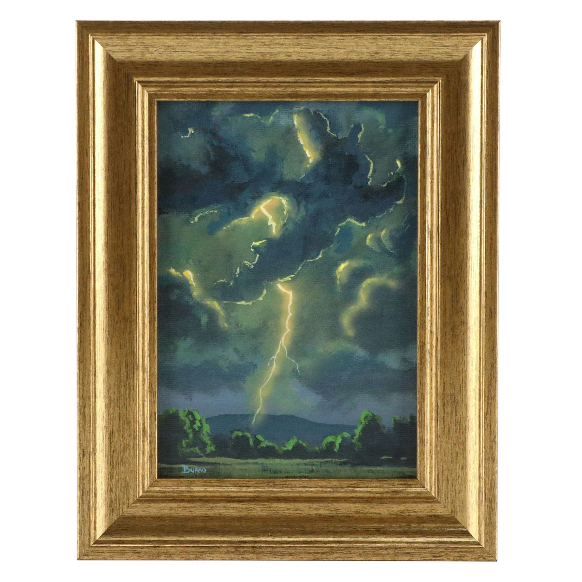 Douglas "Bumo" Johnpeer Acrylic Landscape Painting, Circa 2026
