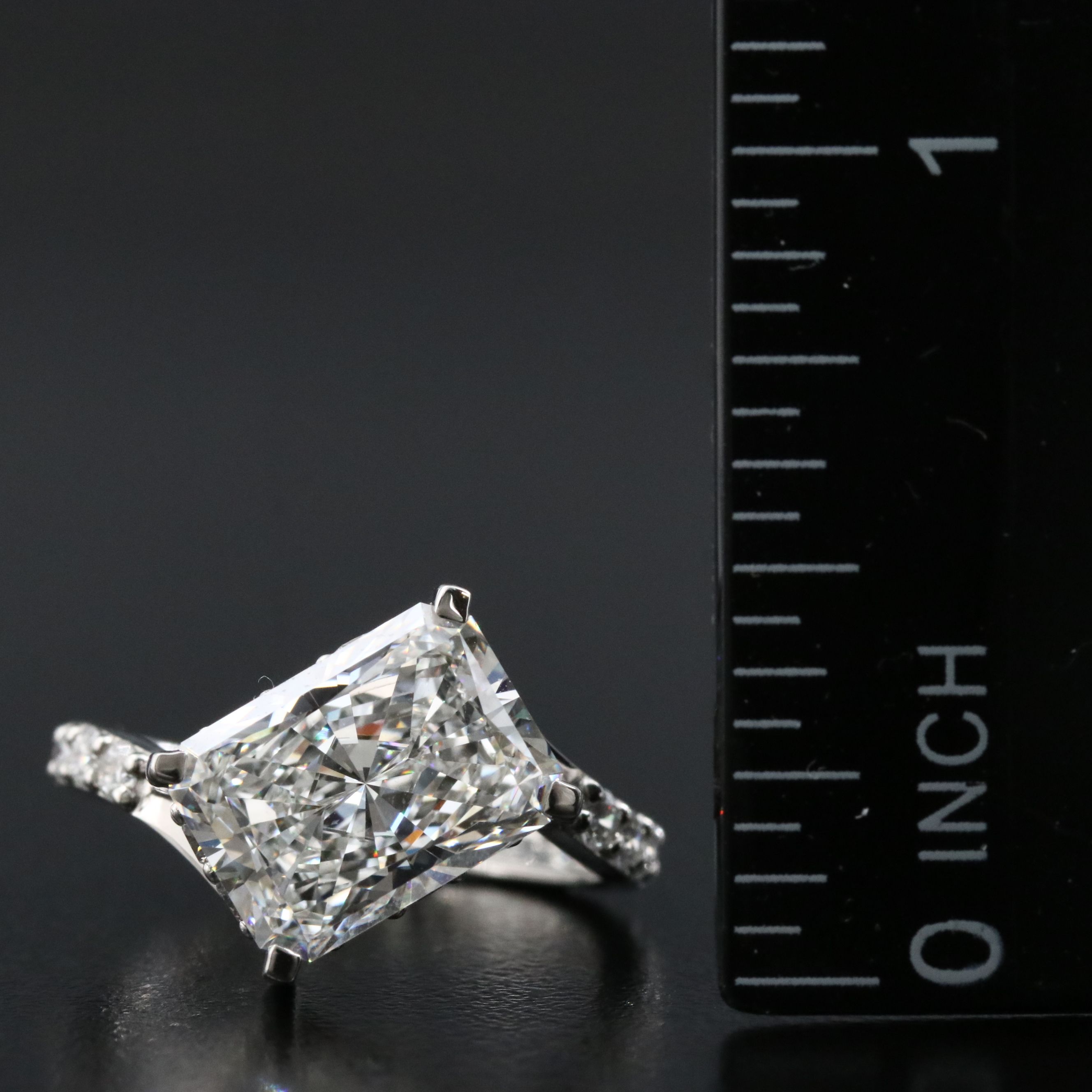 Platinum 4.65 CTW Lab Grown Diamond Ring with IGI Report