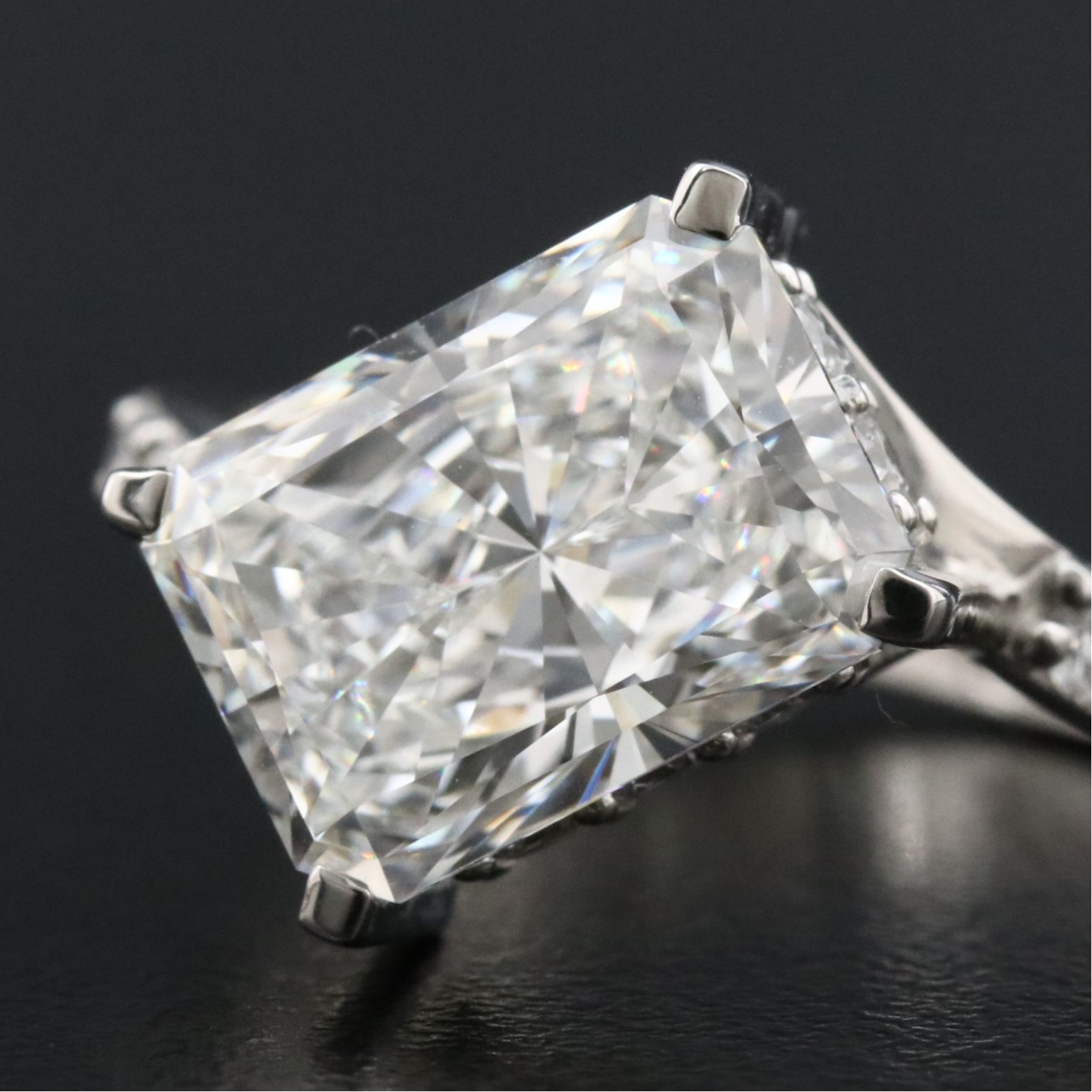 Platinum 4.65 CTW Lab Grown Diamond Ring with IGI Report