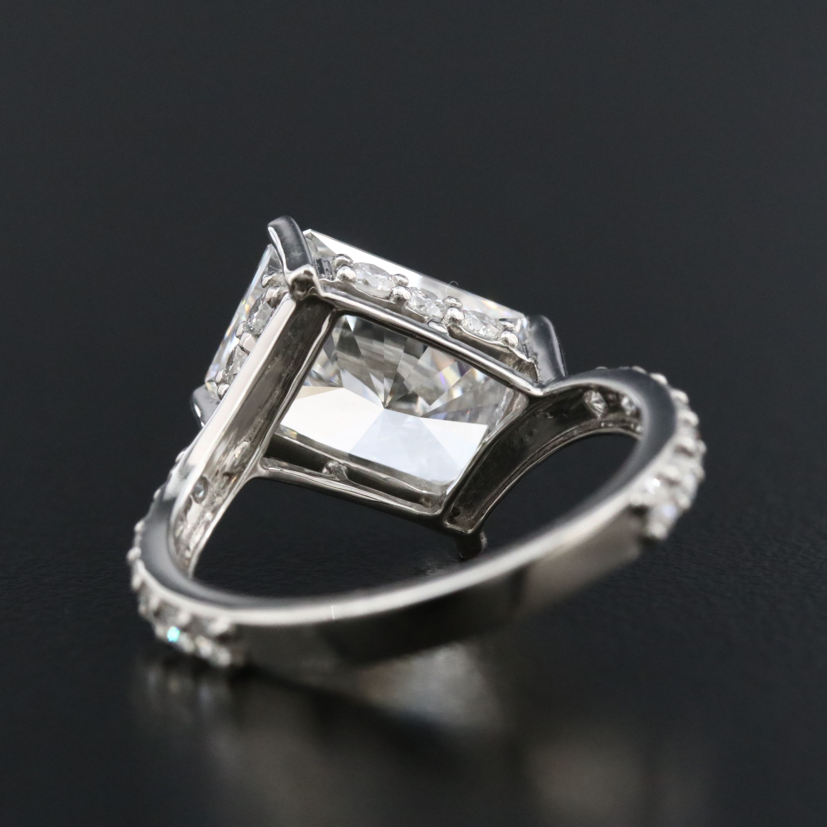 Platinum 4.65 CTW Lab Grown Diamond Ring with IGI Report