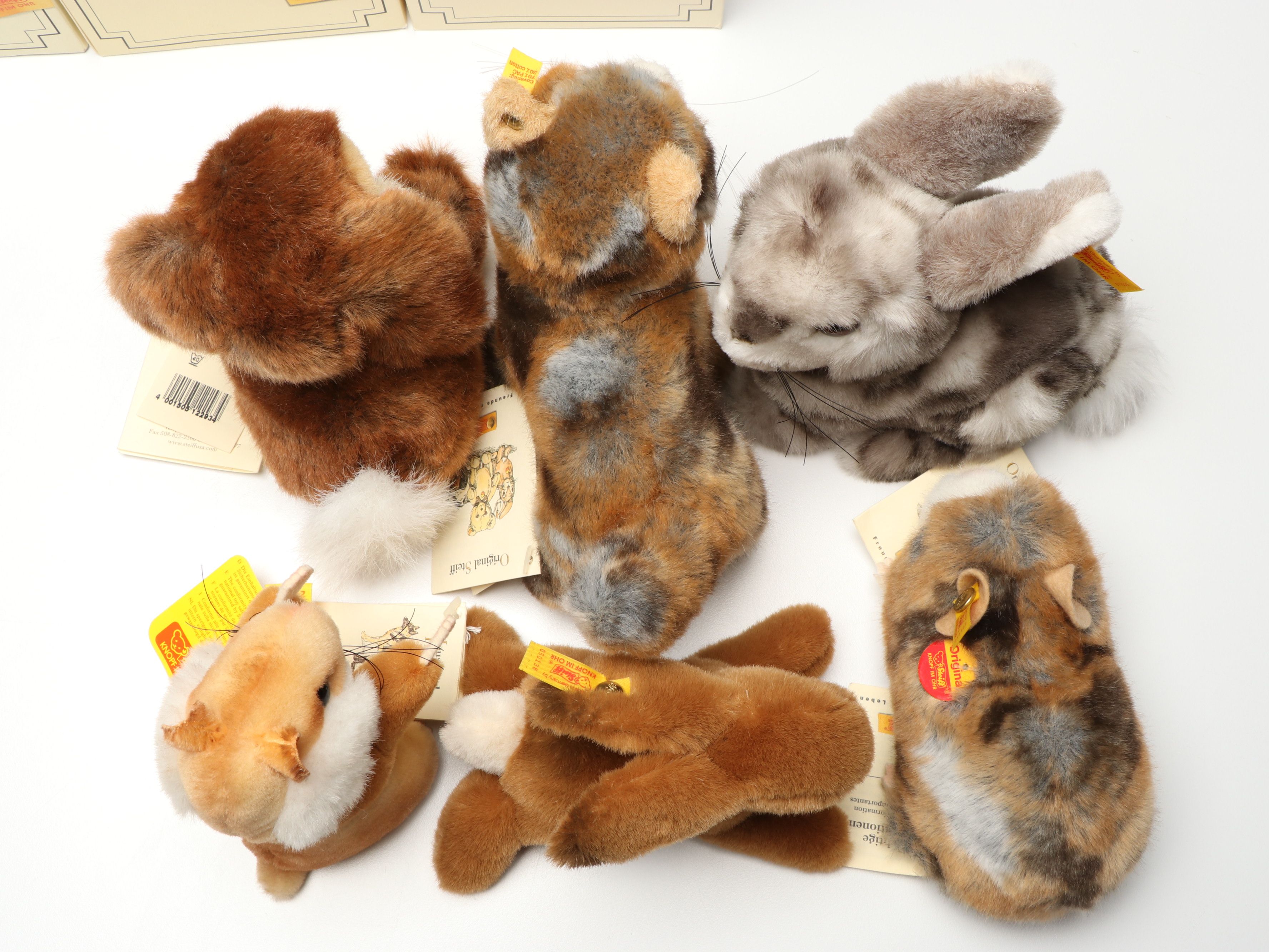 Steiff  "Hoppel," "Hase," "Dormili" and More Stuffed Animals